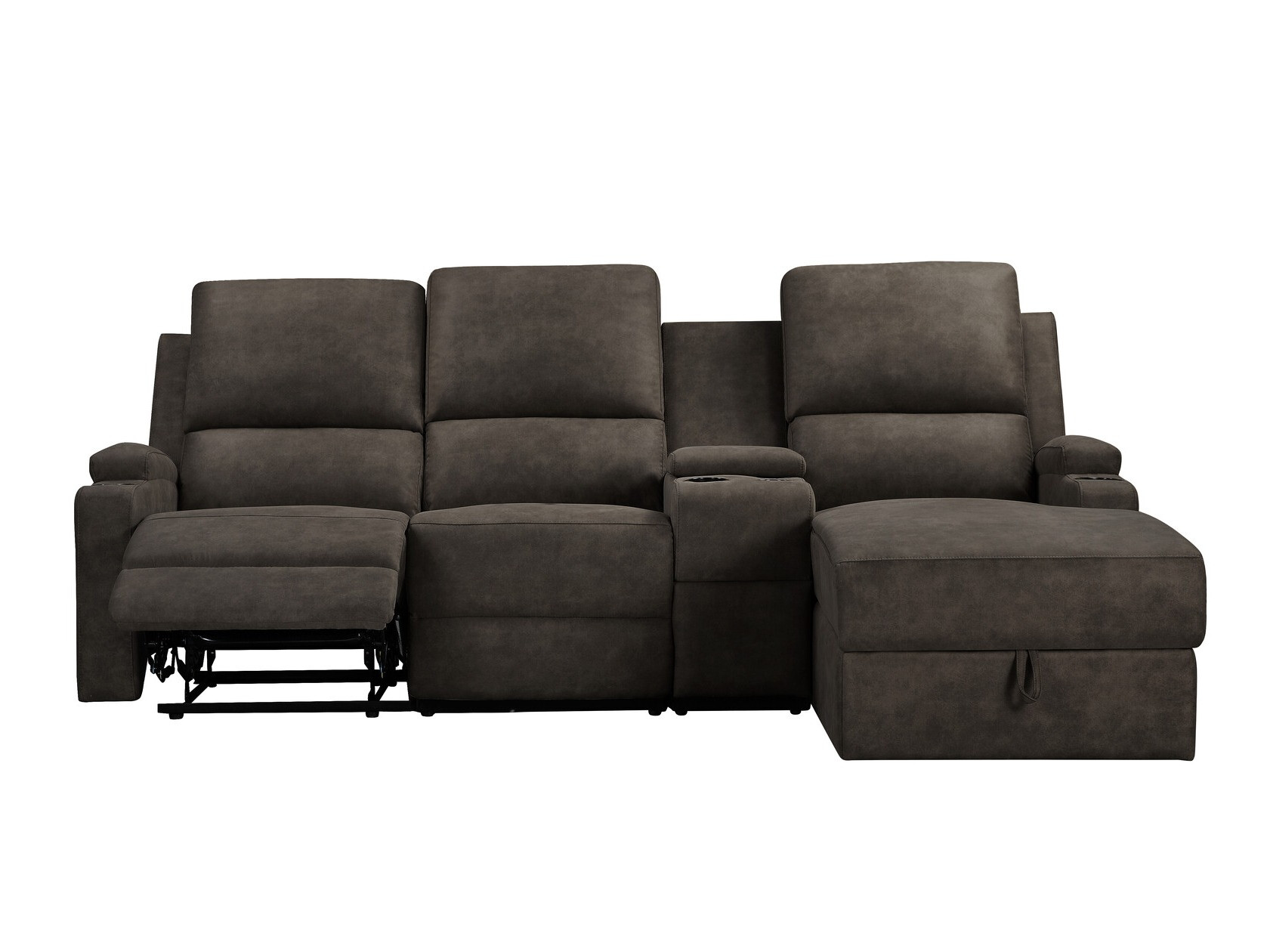 Podesiva kutna ganitura Denton 1368 (Tamno smeđa)