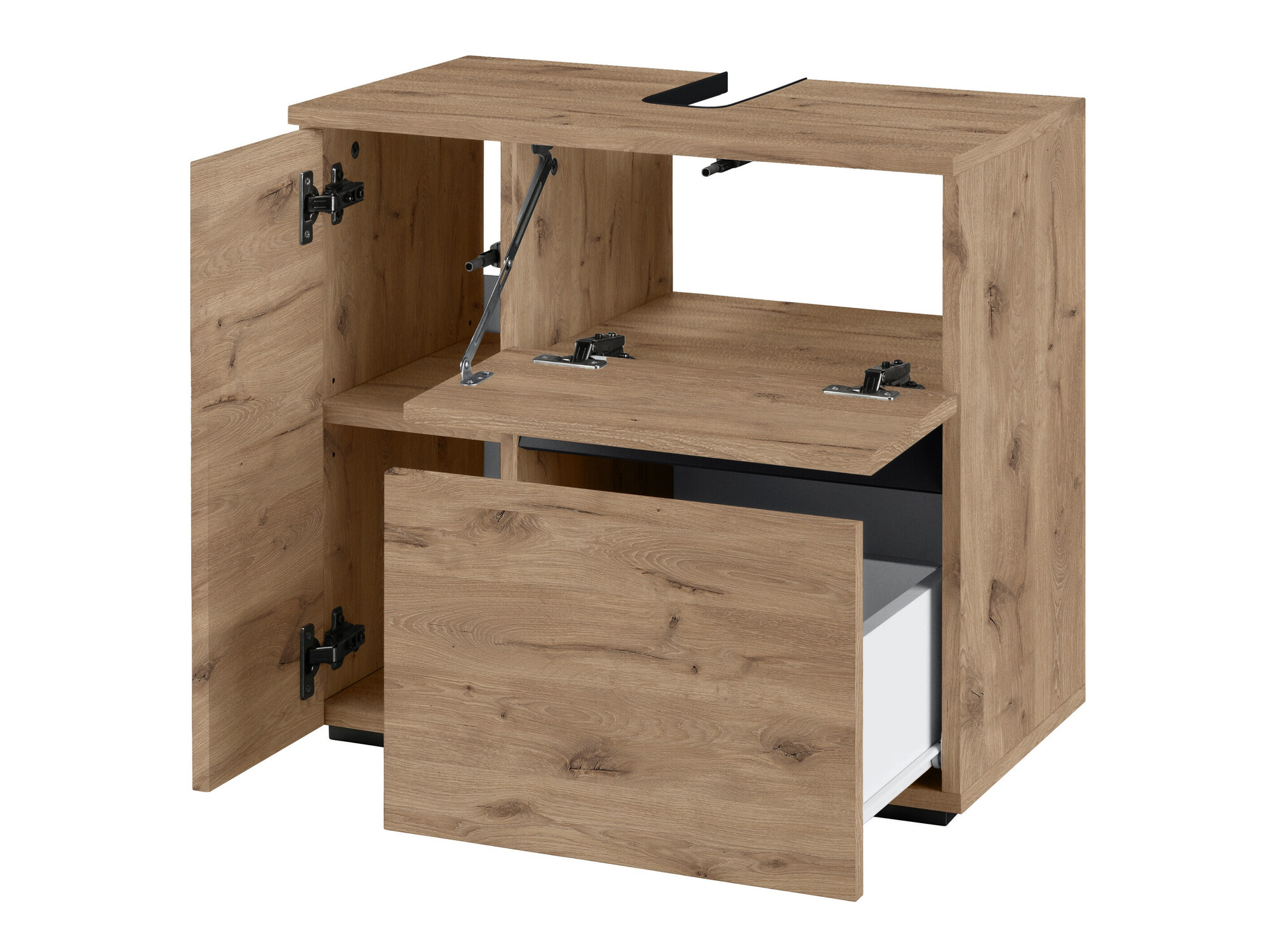 Samostojeći kupaonski ormarić za umivaonik Soncamu 108 (Hrast)