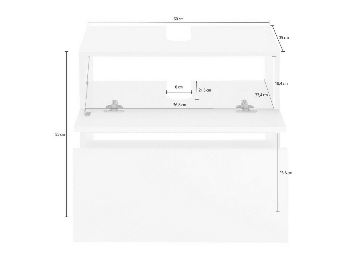 Samostojeći kupaonski ormarić za umivaonik Soncamu 110 (Hrast)