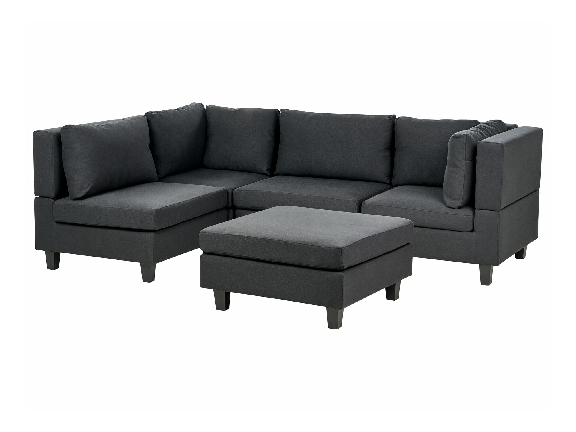 Modularna kutna garnitura Elbmeli 108 (Crna)