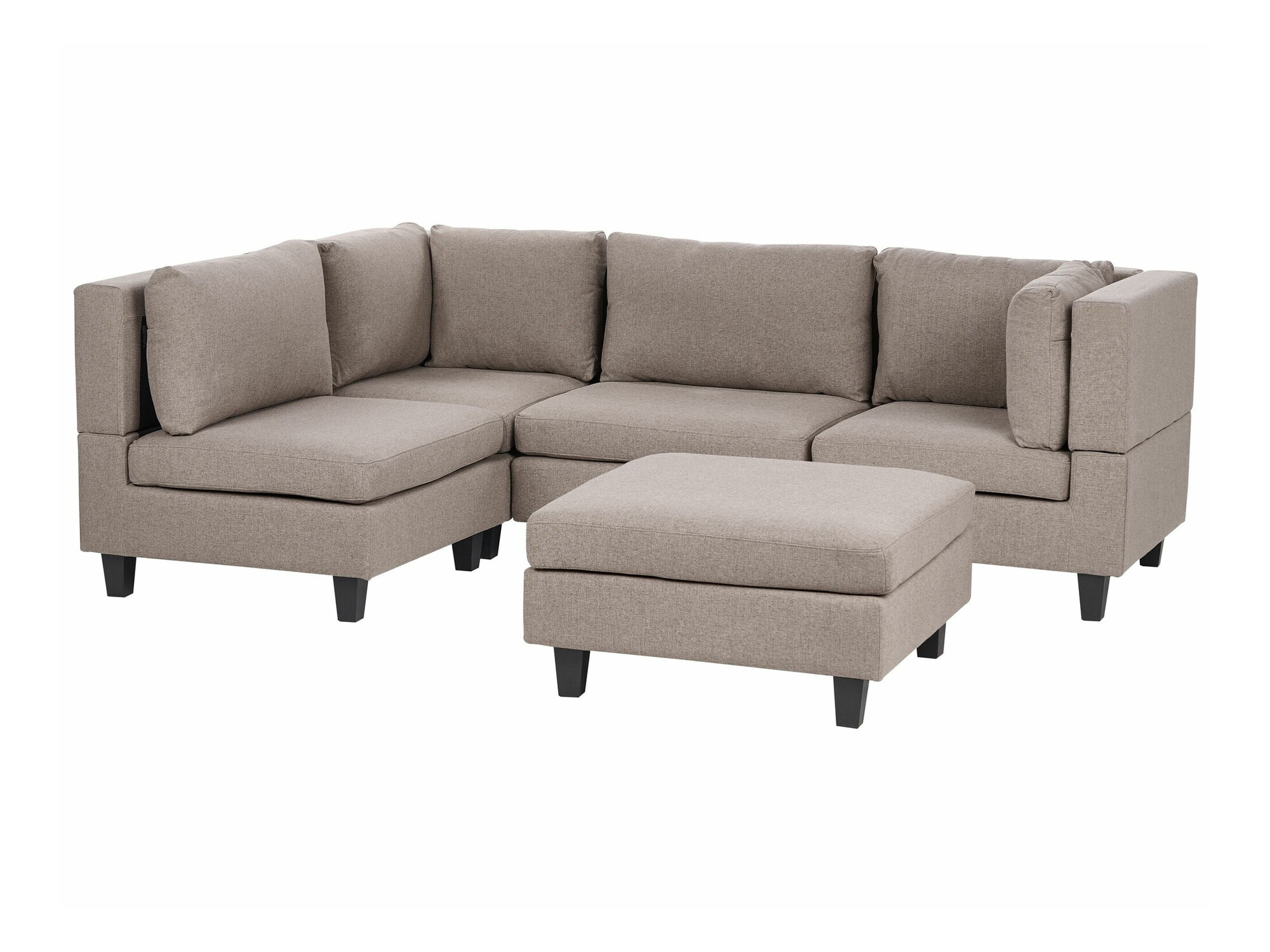 Modularna kutna garnitura Elbmeli 108 (Smeđa)