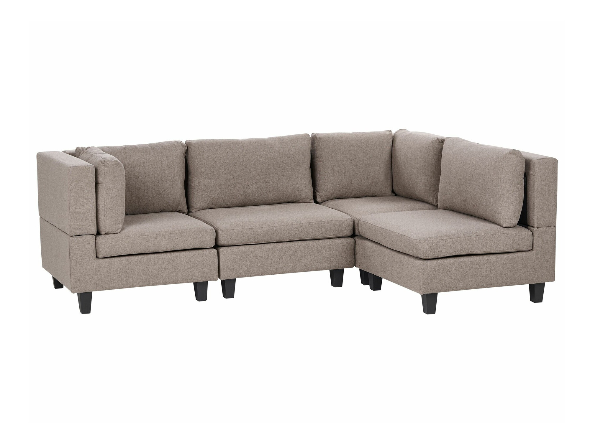 Modularna kutna garnitura Elbmeli 108 (Smeđa)