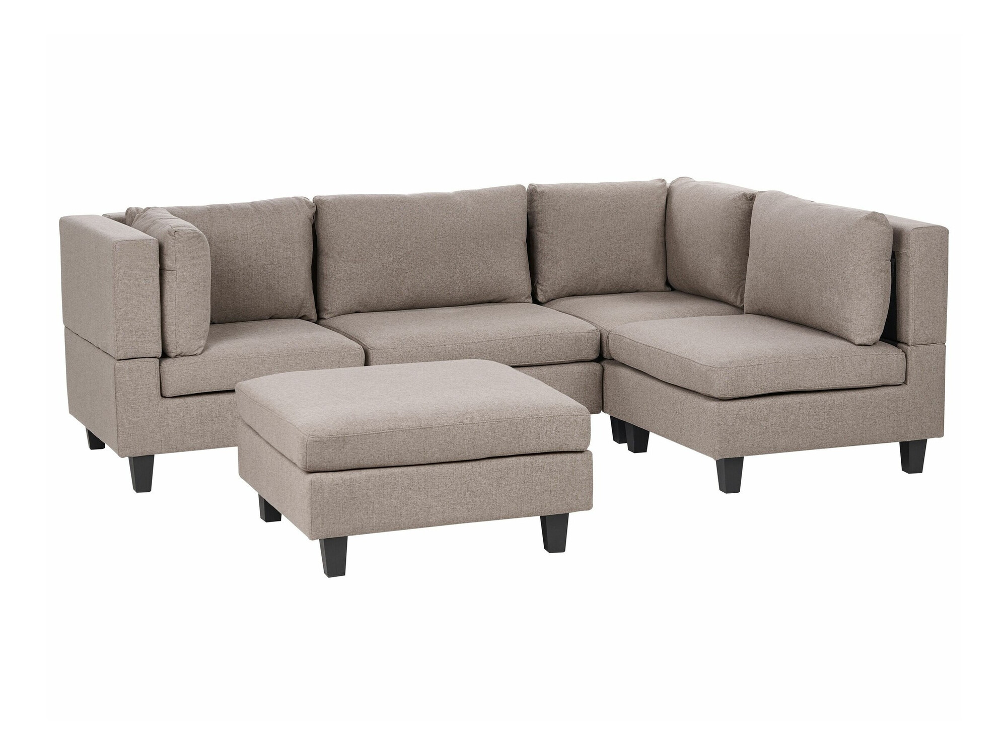 Modularna kutna garnitura Elbmeli 108 (Smeđa)