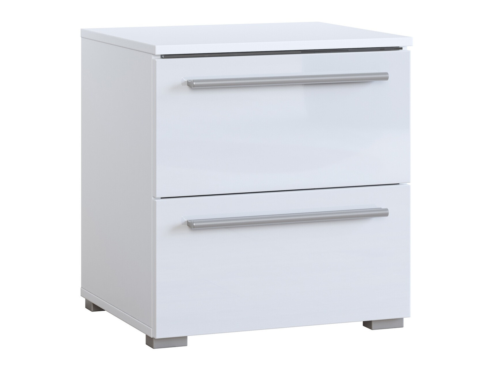 Noćni ormarić Torvire 122 (Bijela + Sjajno bijela)