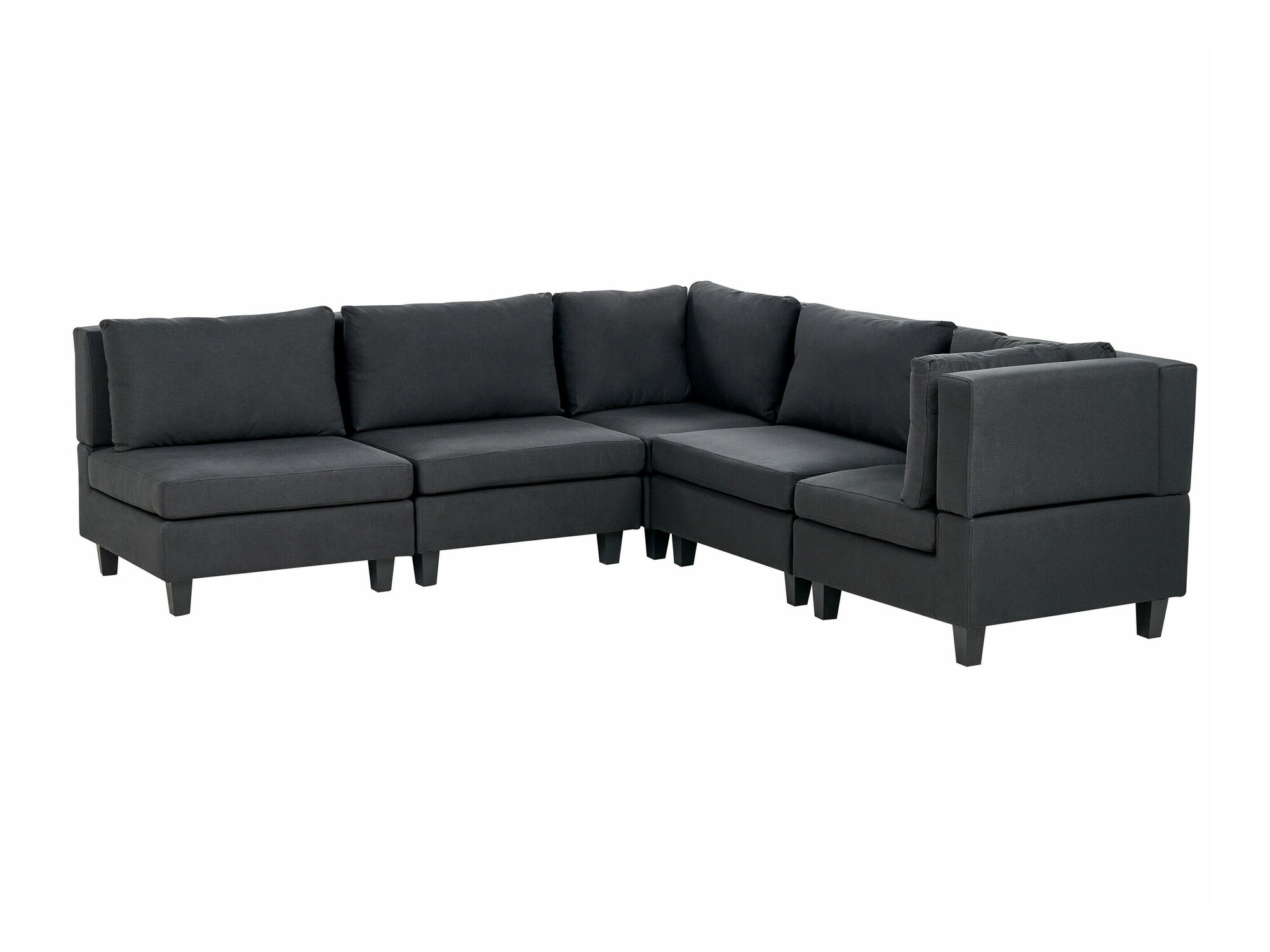 Modularna kutna garnitura Elbmeli 109 (Crna)