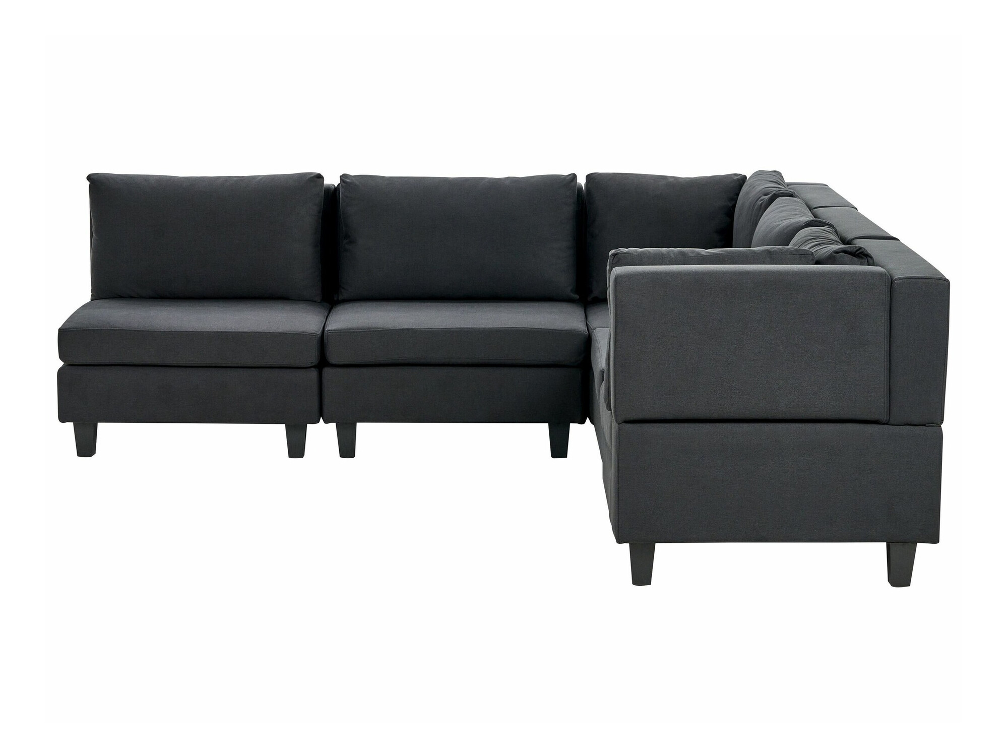 Modularna kutna garnitura Elbmeli 109 (Crna)