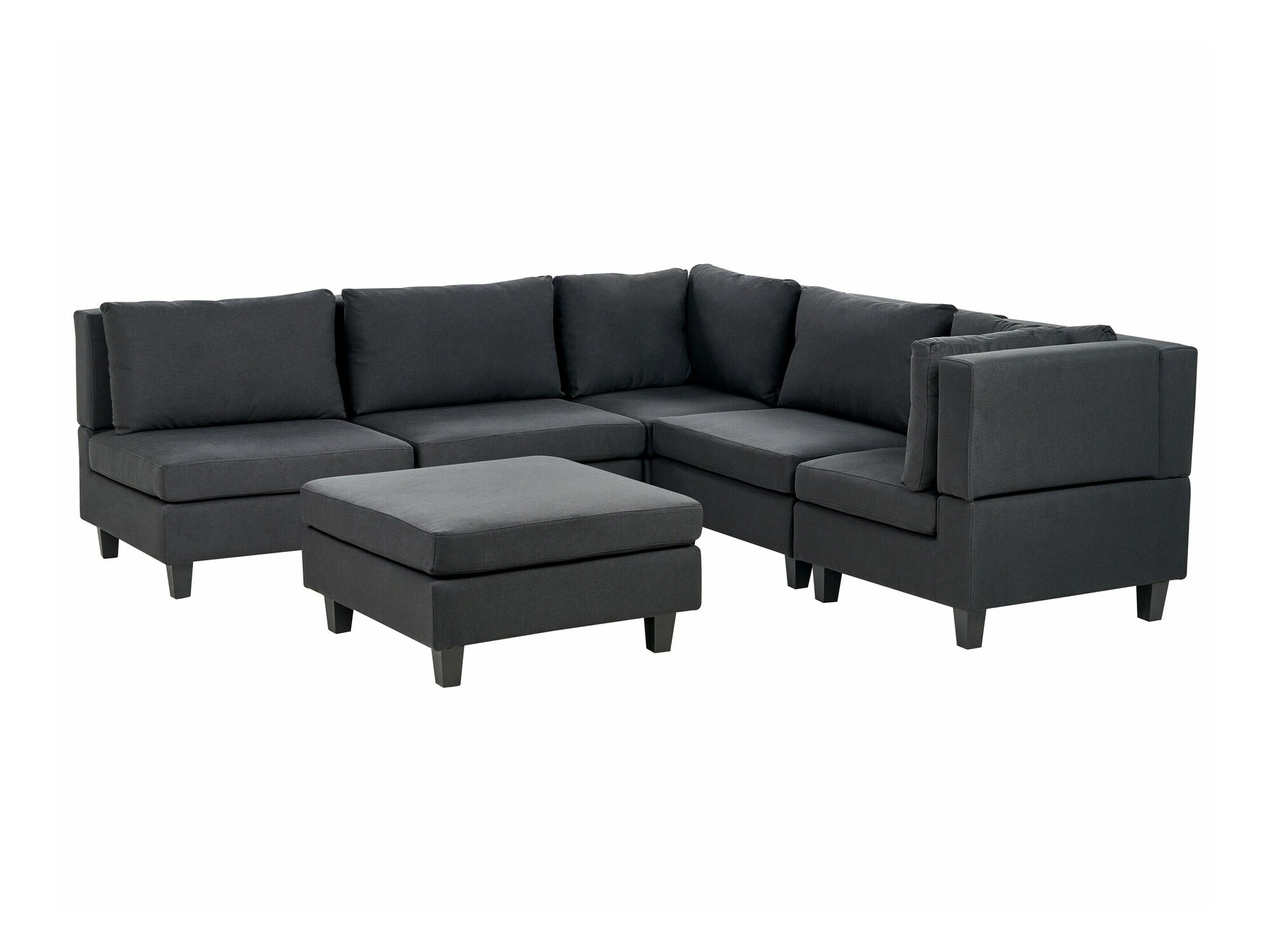Modularna kutna garnitura Elbmeli 109 (Crna)