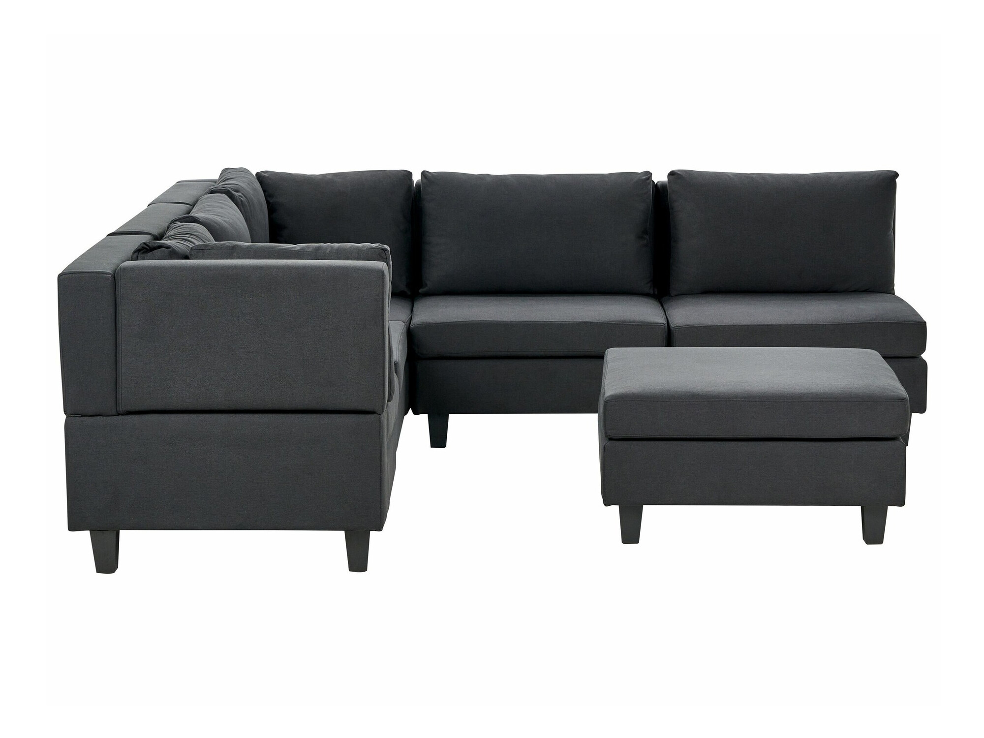 Modularna kutna garnitura Elbmeli 109 (Crna)