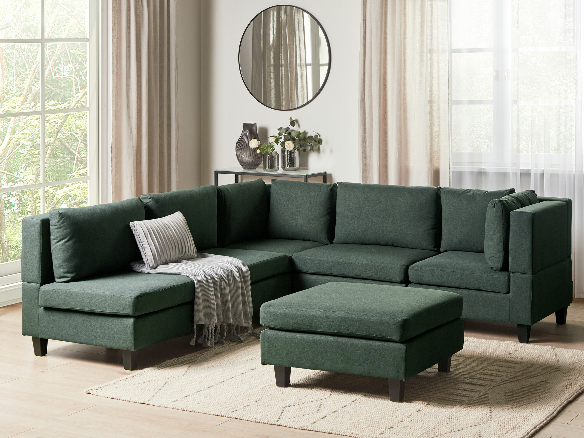 Modularna kutna garnitura Elbmeli 109 (Zelena)