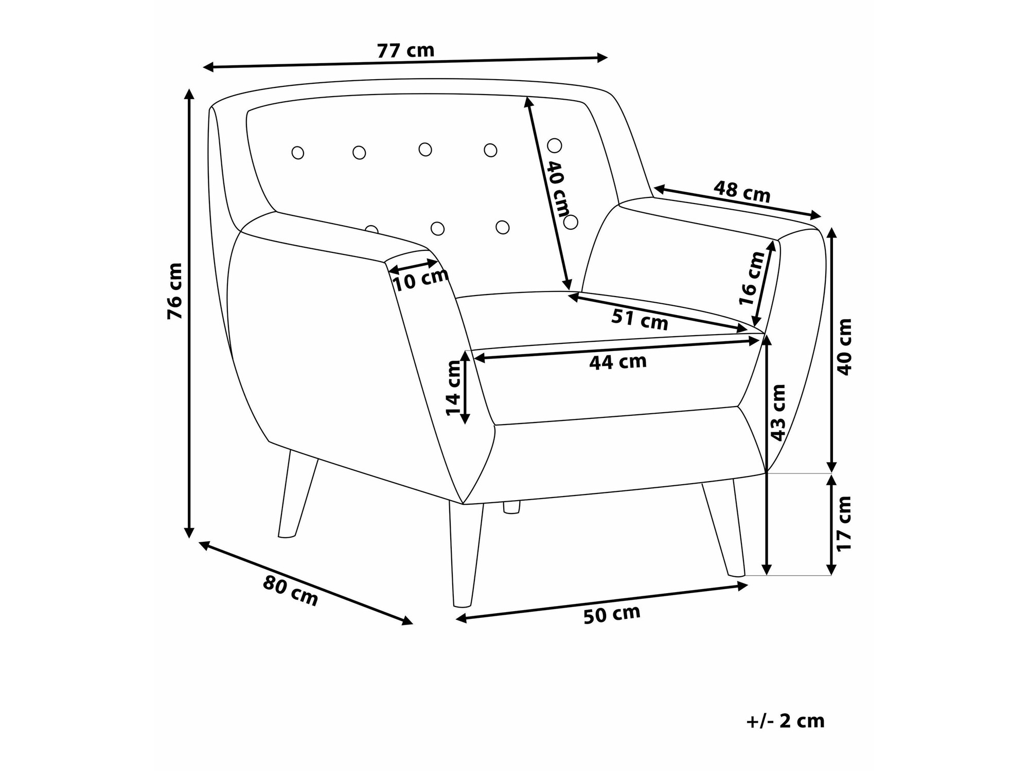 Fotelja Berwyn 215 (Bež)