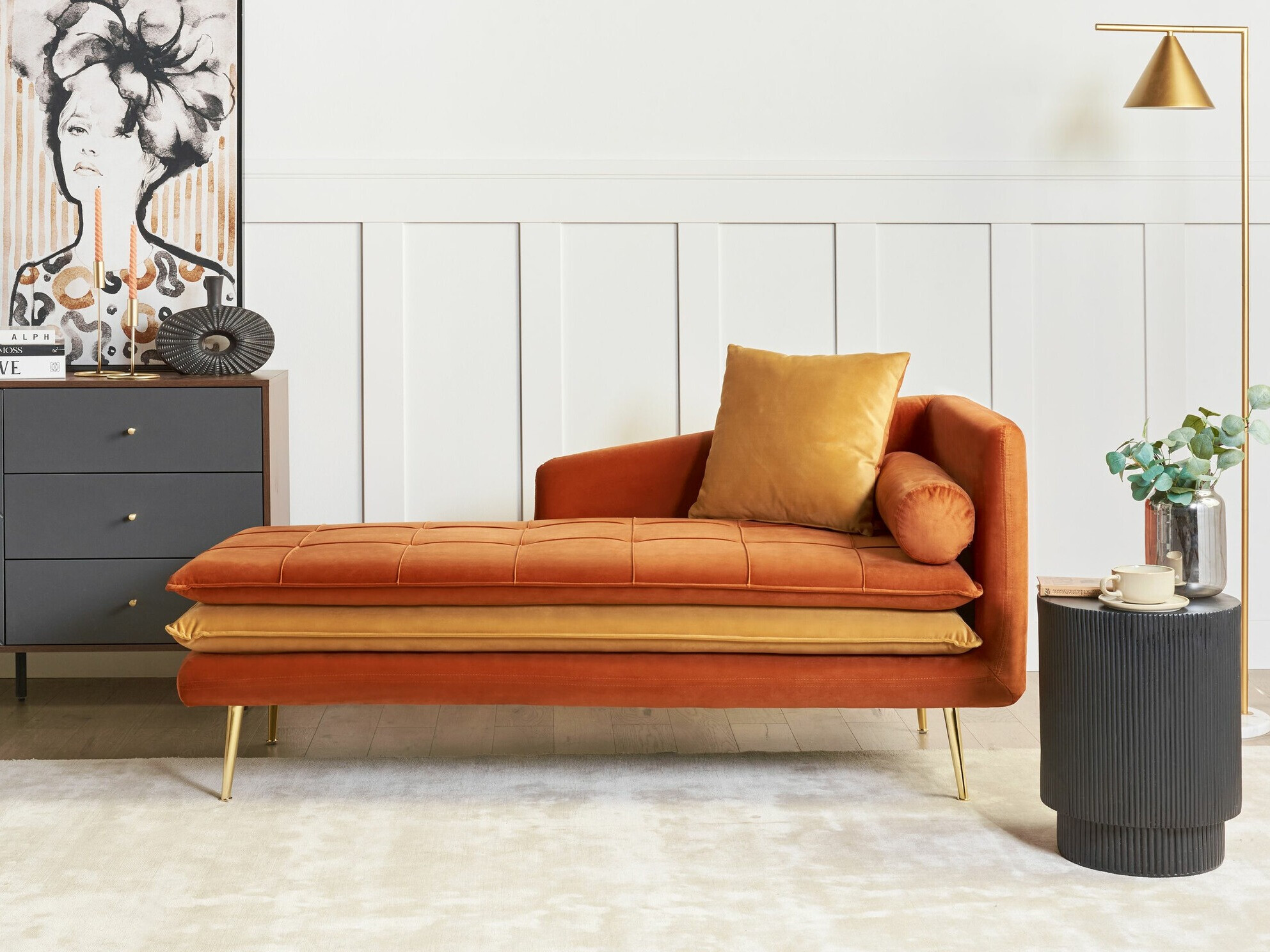 Ležaj Berwyn 1044 (Tamno narančasta + Narančasta)