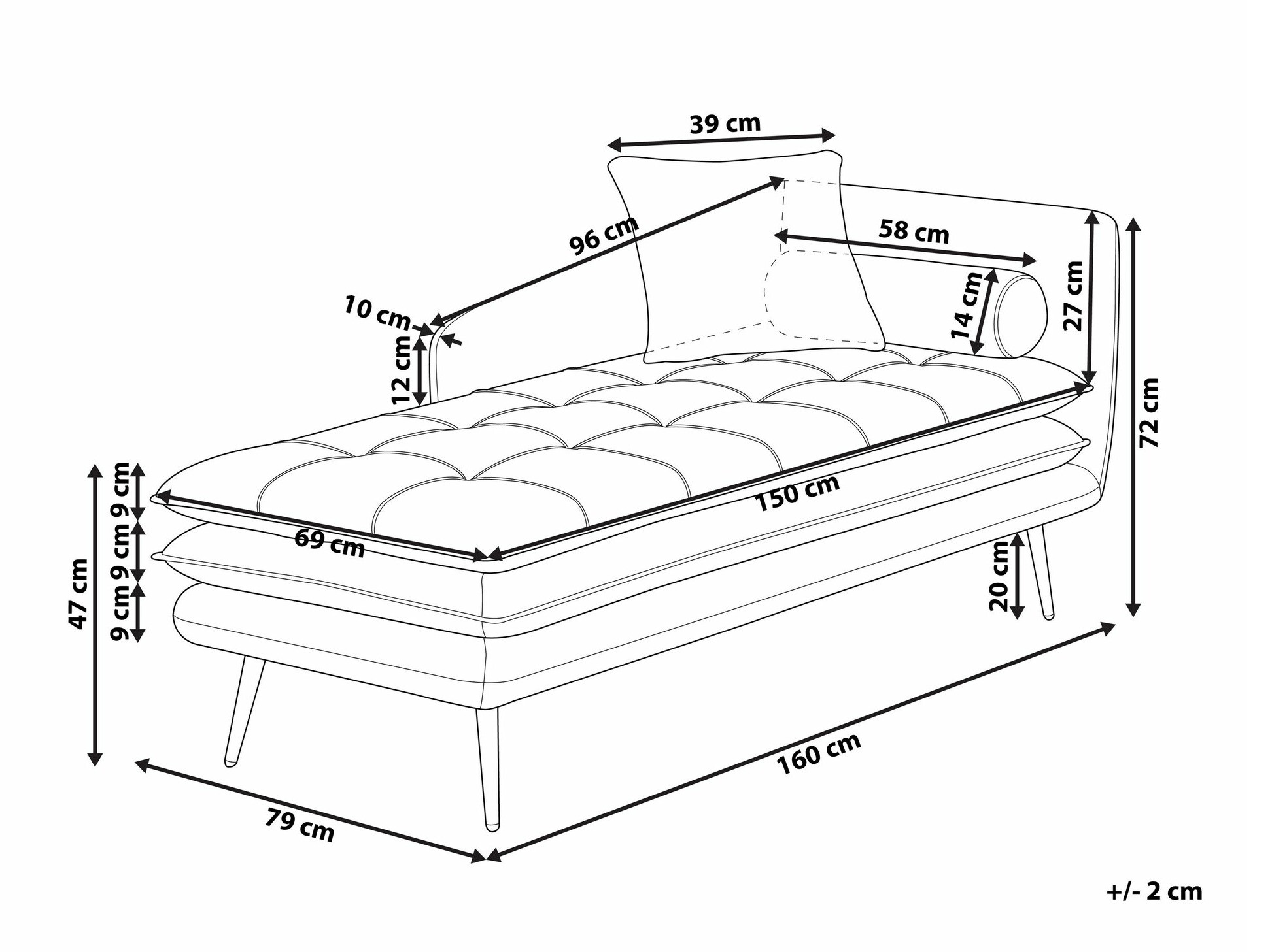 Ležaj Berwyn 1044 (Tamno narančasta + Narančasta)