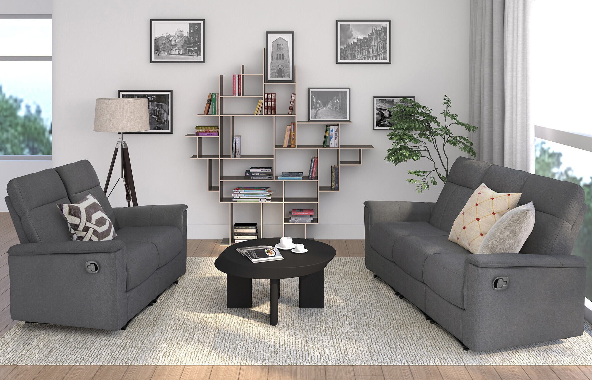 Podesiva sofa Denton 1373 (Antracit)