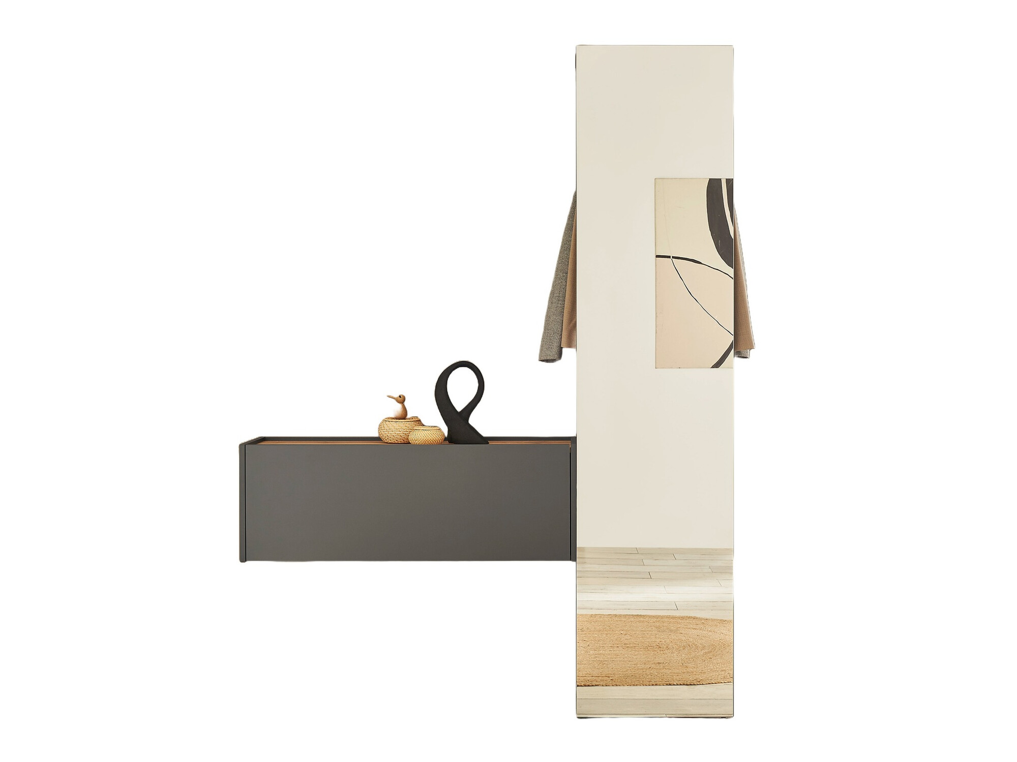 Set za hodnik Elbsori 166 (Antracit)