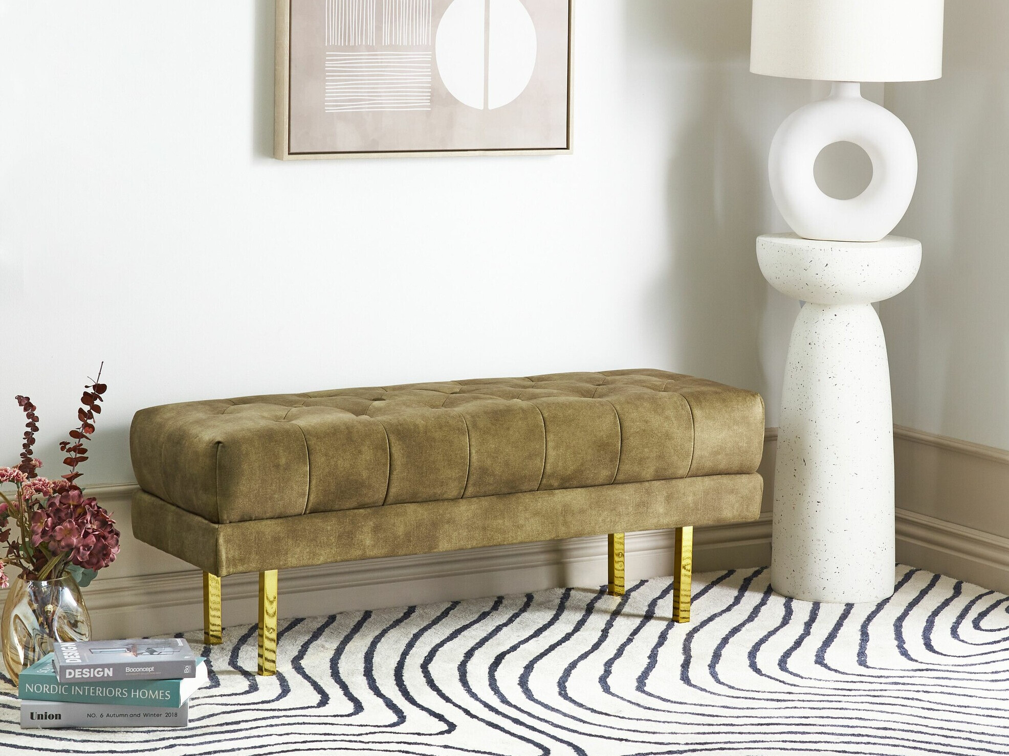 Tapecirana klupa Berwyn 2243 (Zelena)