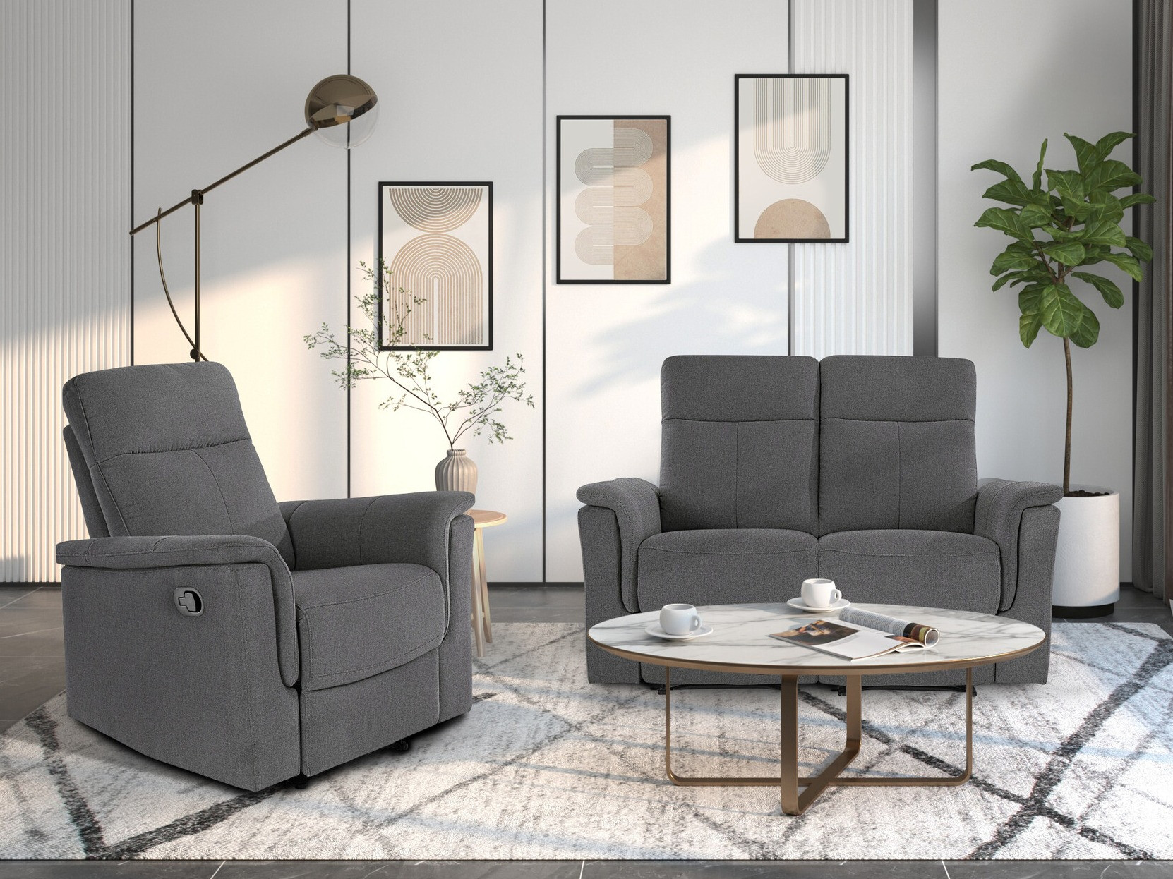 Podesivi kauč Denton 1421 (Antracit)