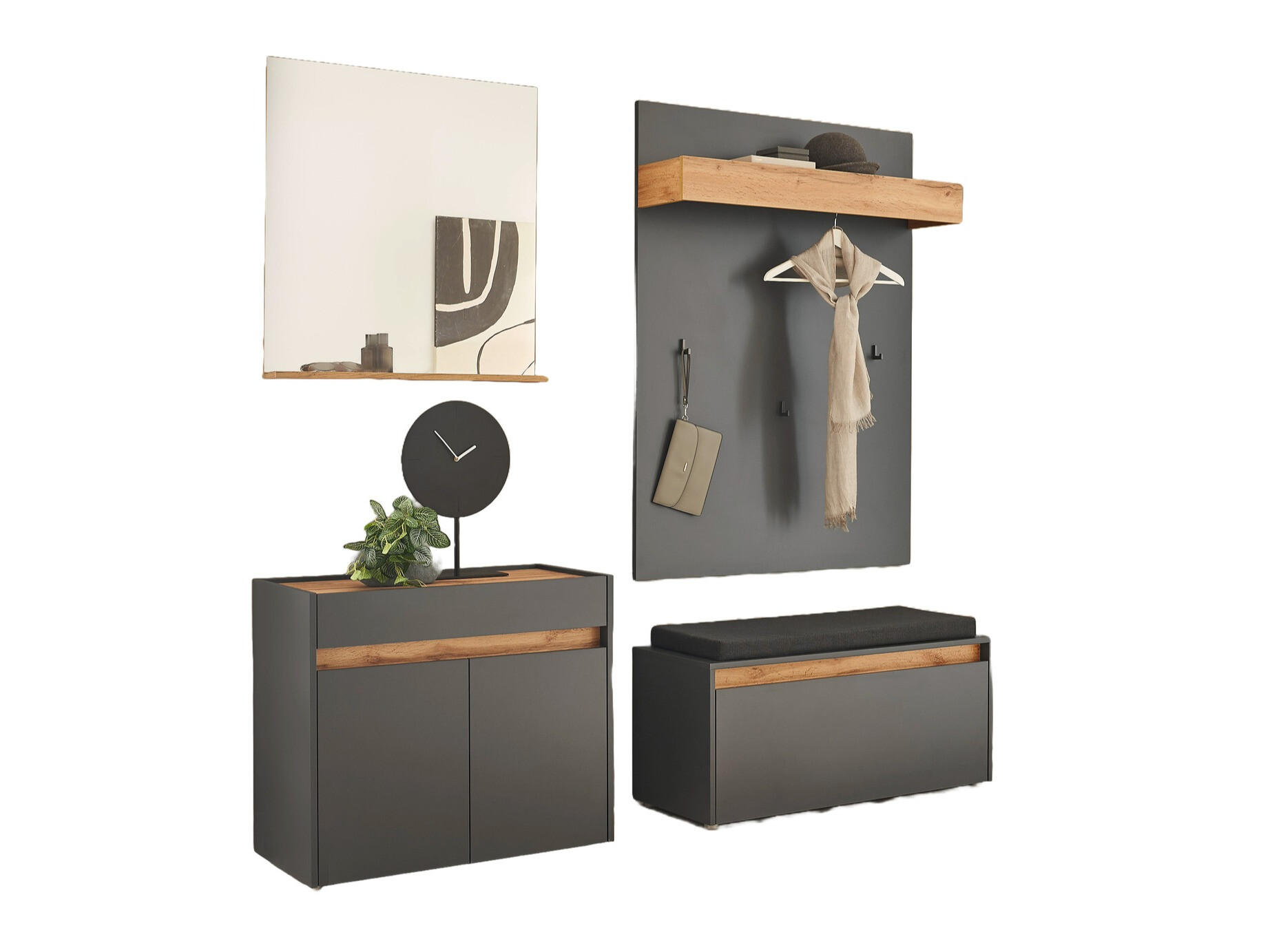 Set za hodnik Elbsori 168 (Antracit)