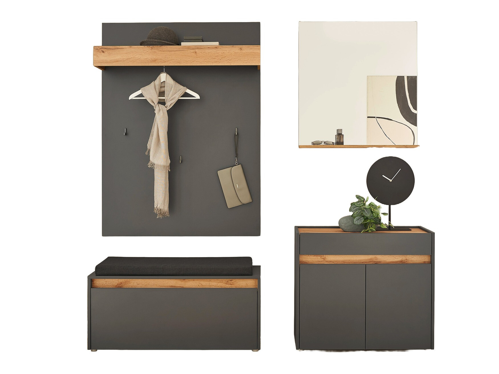 Set za hodnik Elbsori 168 (Antracit)