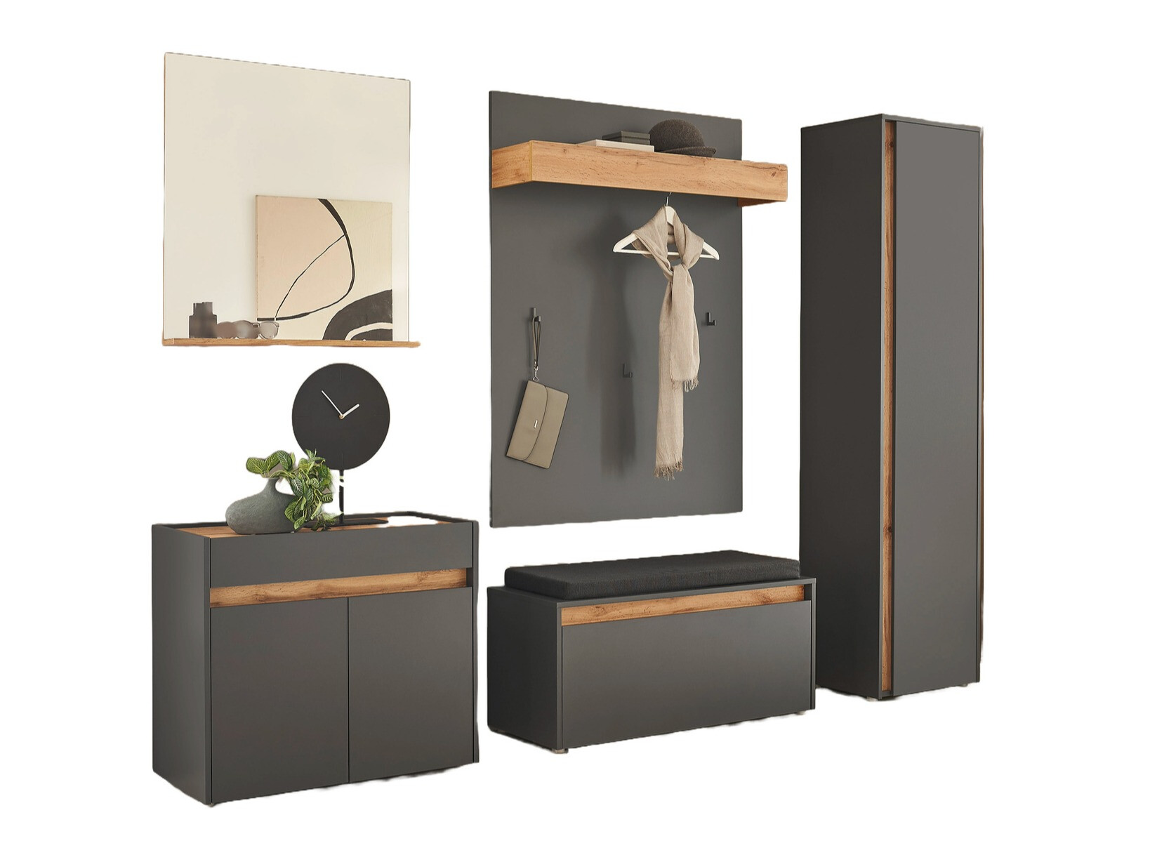 Set za hodnik Elbsori 168 (Antracit)