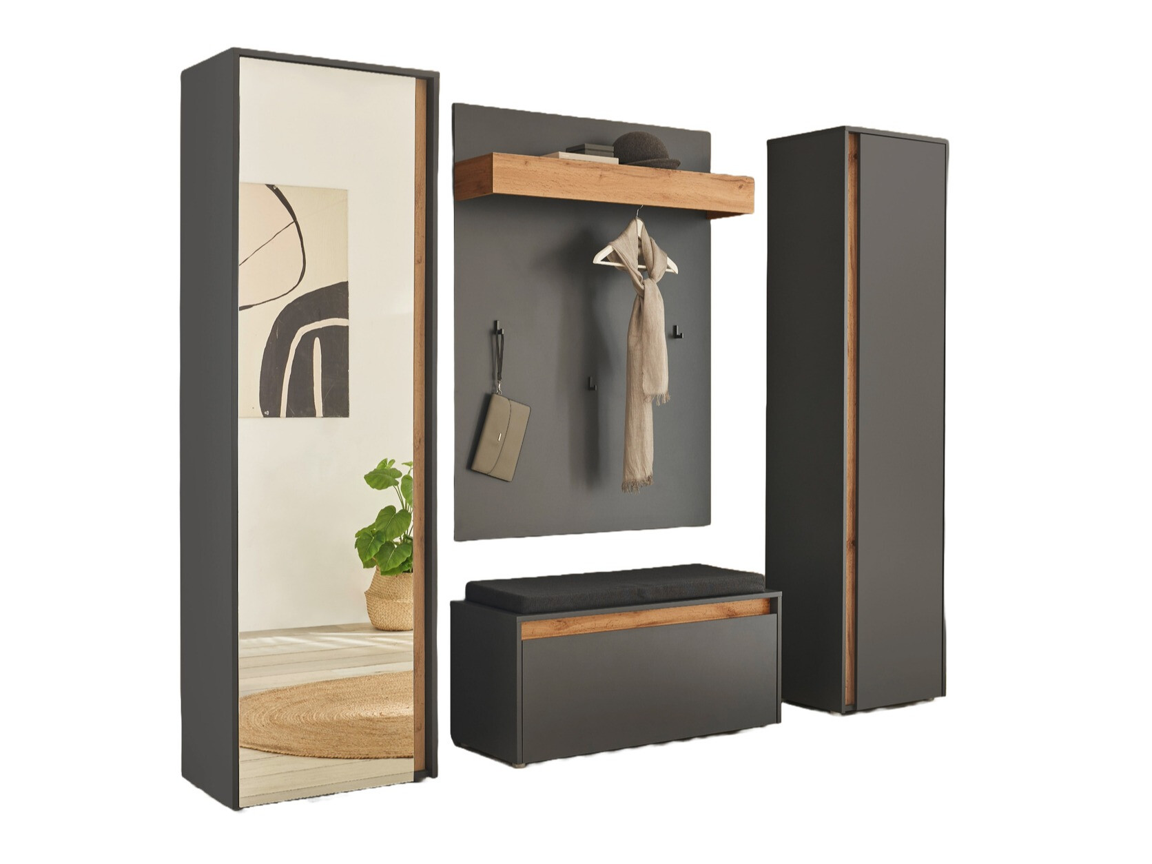 Set za hodnik Elbsori 169 (Antracit)