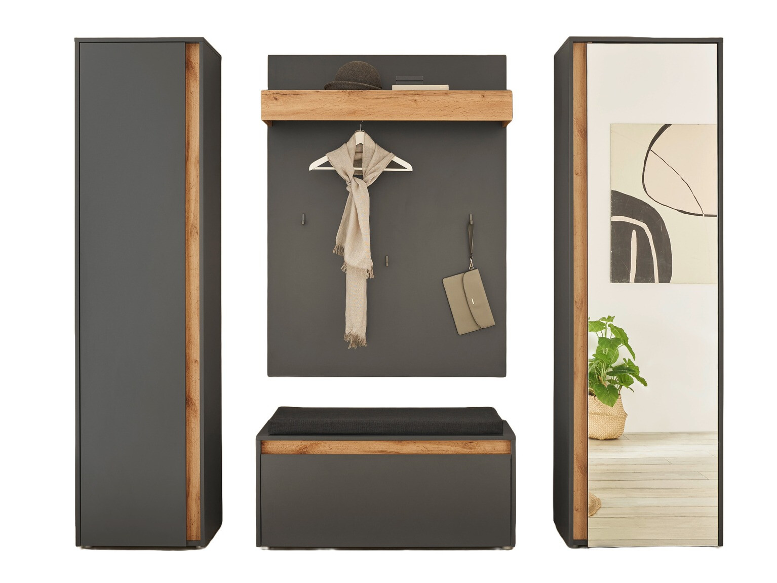 Set za hodnik Elbsori 169 (Antracit)