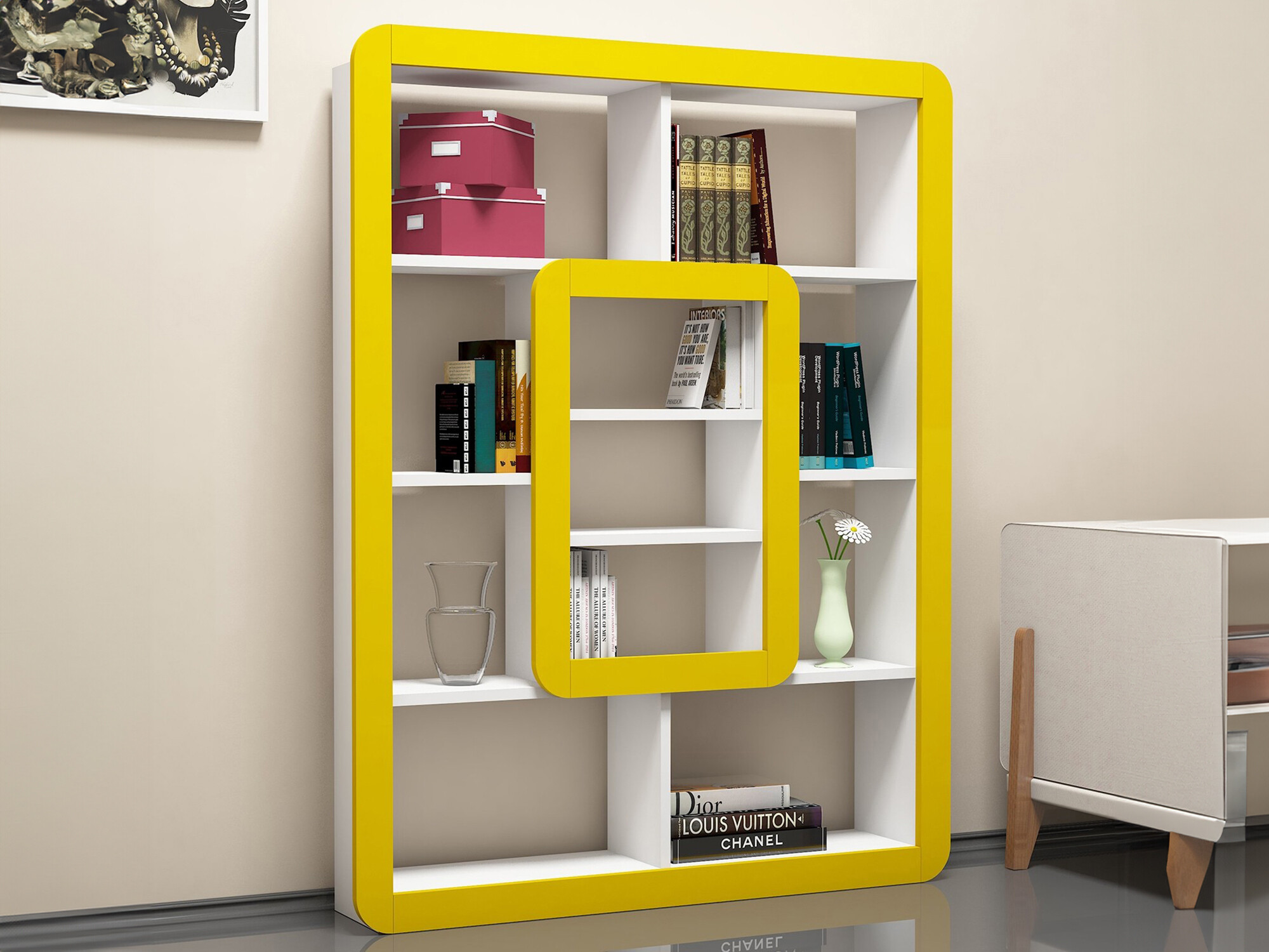 Polica Kailua 678 (Bijela + Žuta)