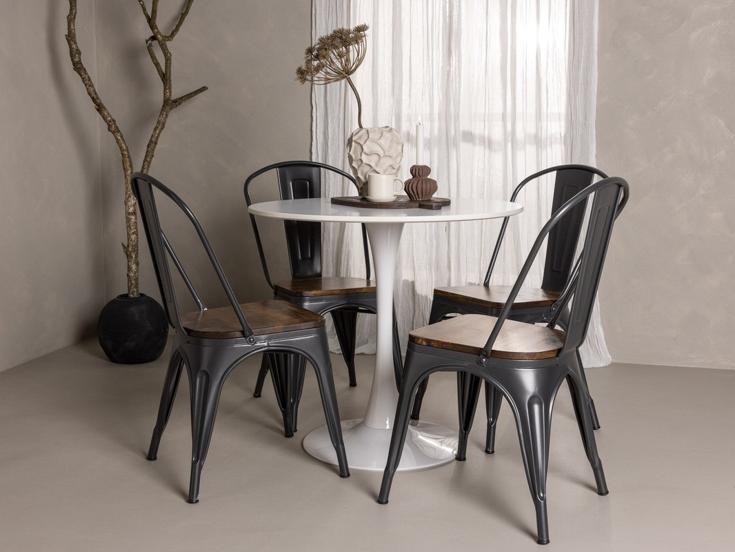 Blagovaonski set Dallas 4589 (Crna + Orah)