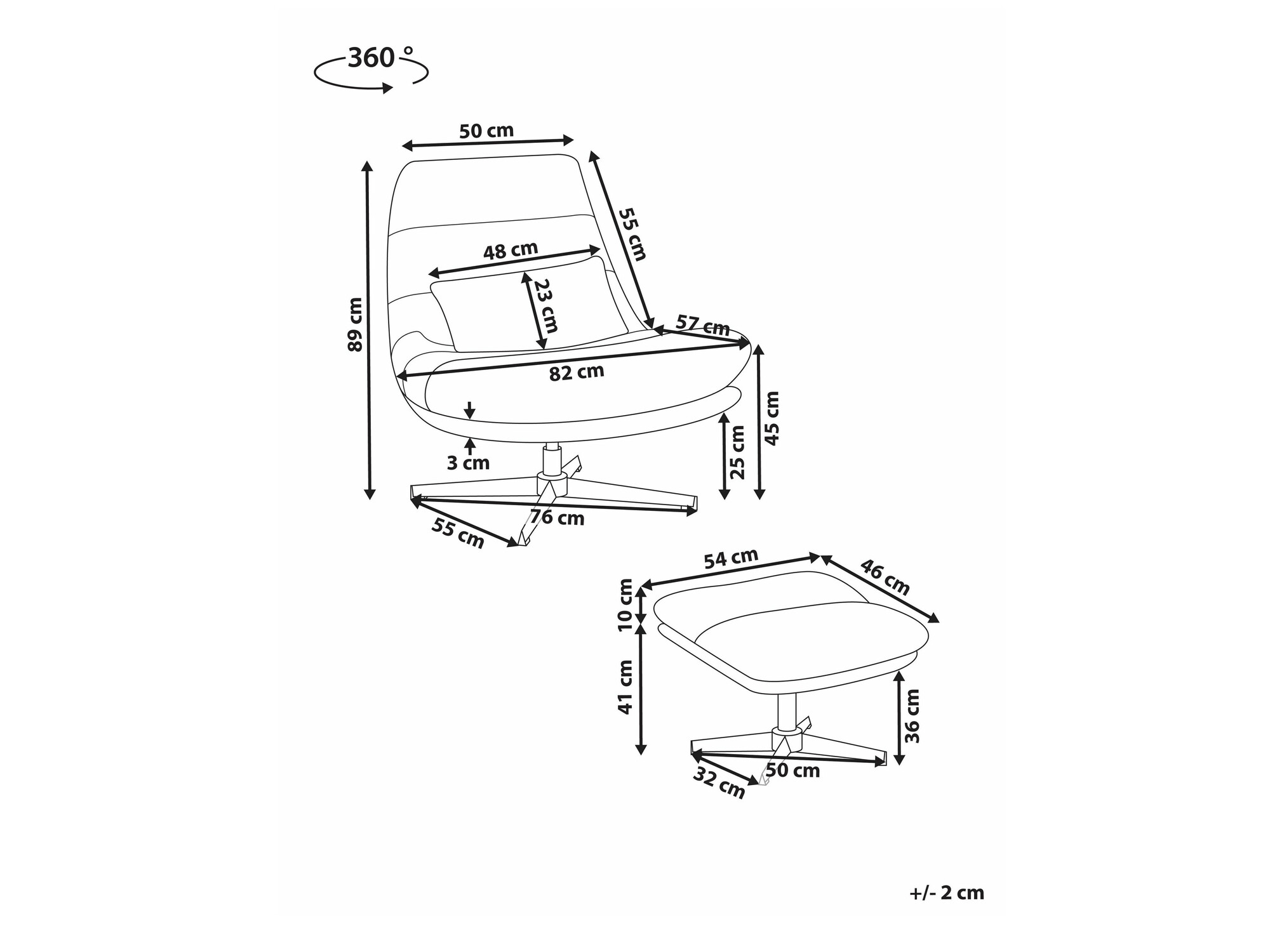 Fotelja Berwyn 2258 (Bež)