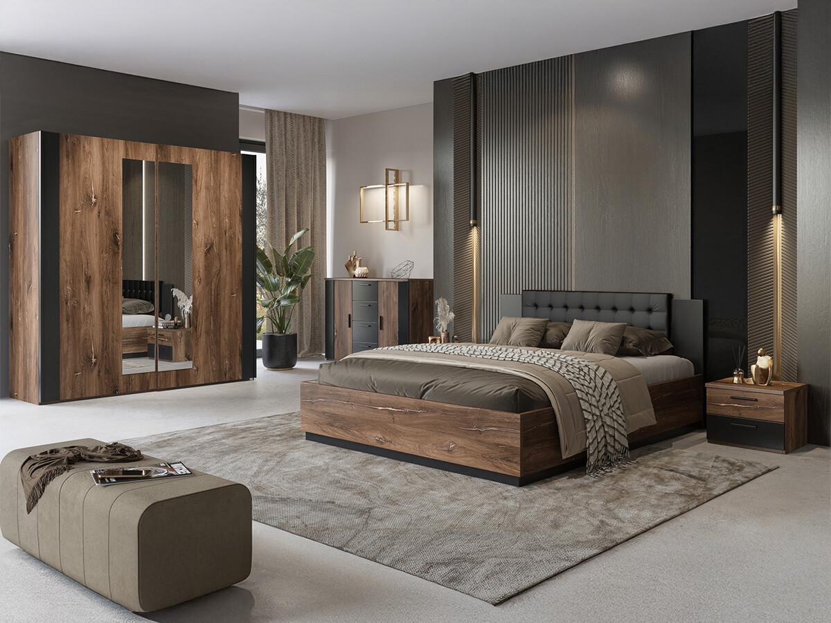 Komoda Felelie 102 (Tamus Flagstaf hrast + Bakar)