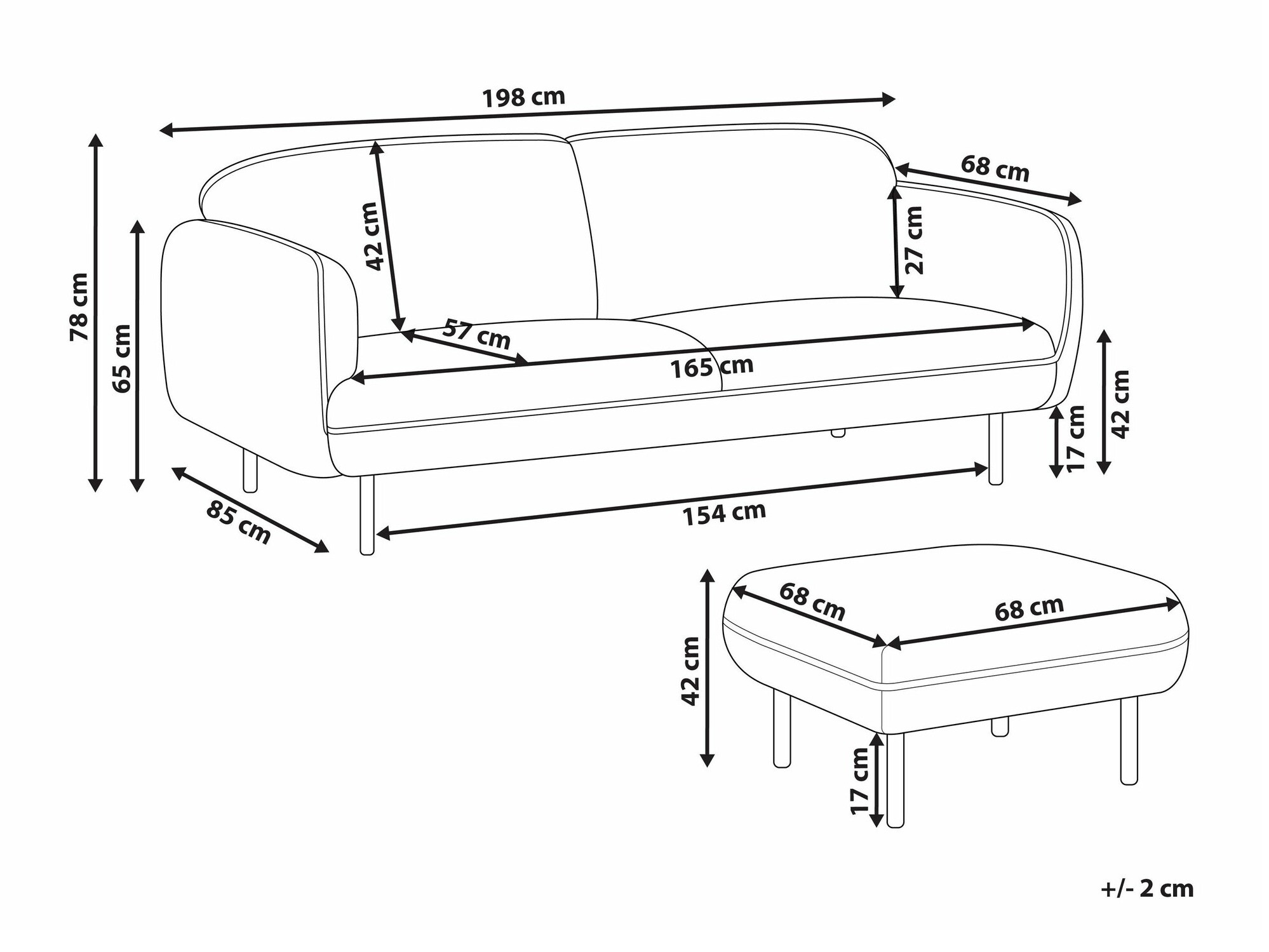 Tapecirani namještaj Berwyn 2267 (Bež)