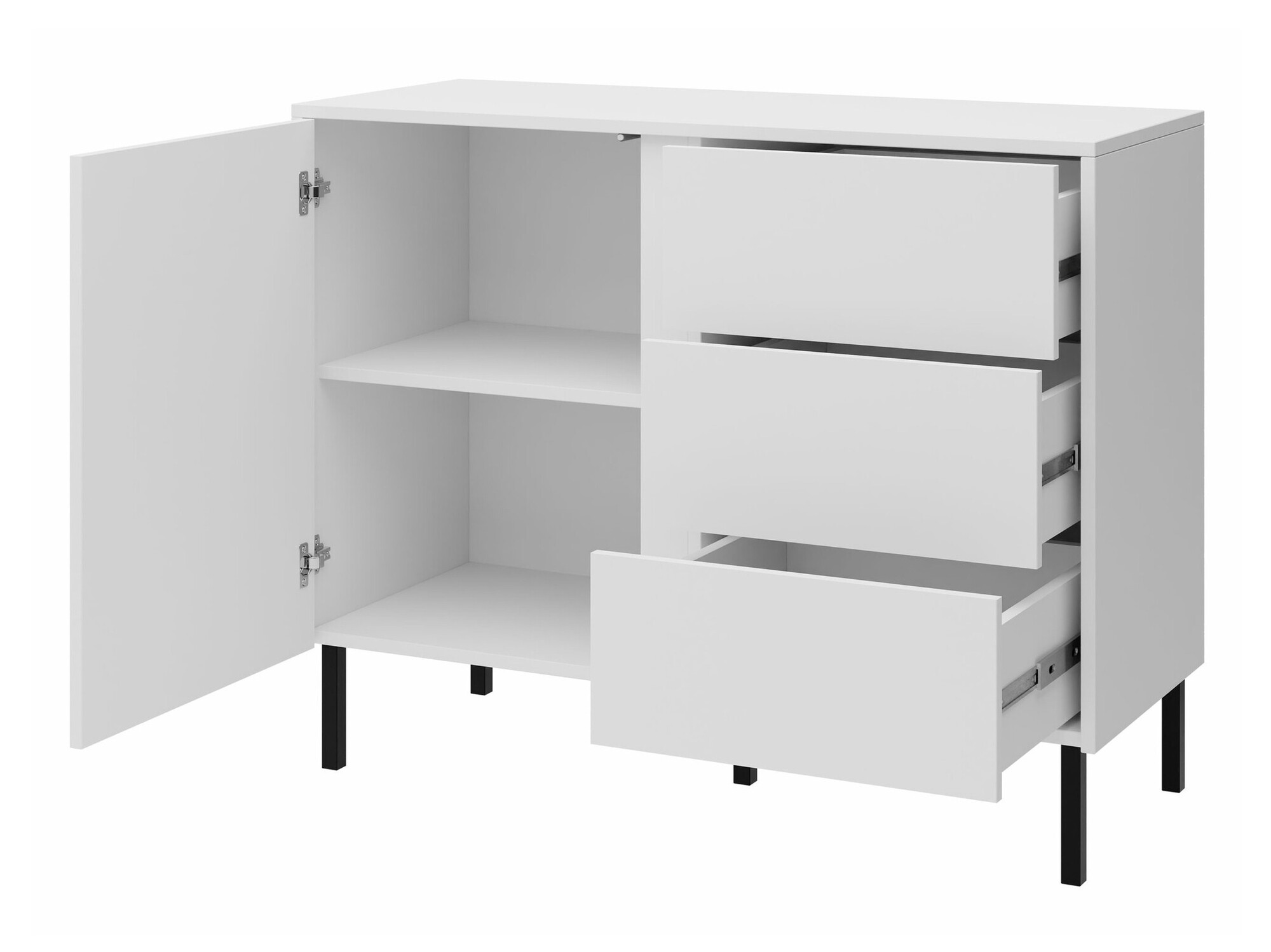 Komoda Lumiri 104 (Hrast + Crna)