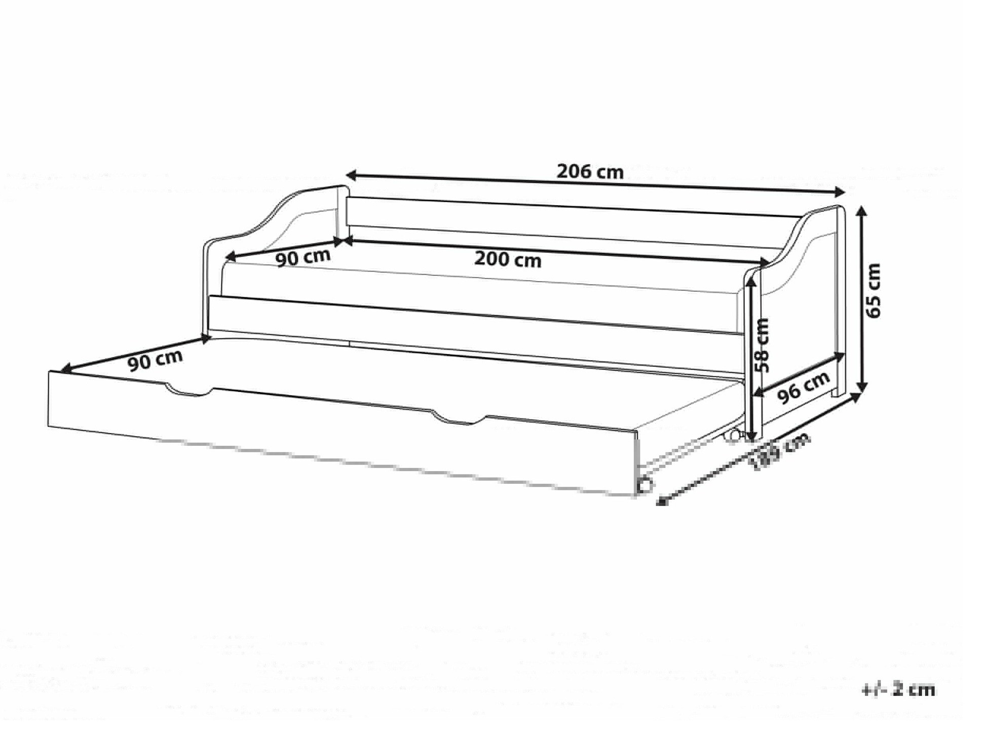 Krevet Berwyn 2269 (Svijetlo drvo)