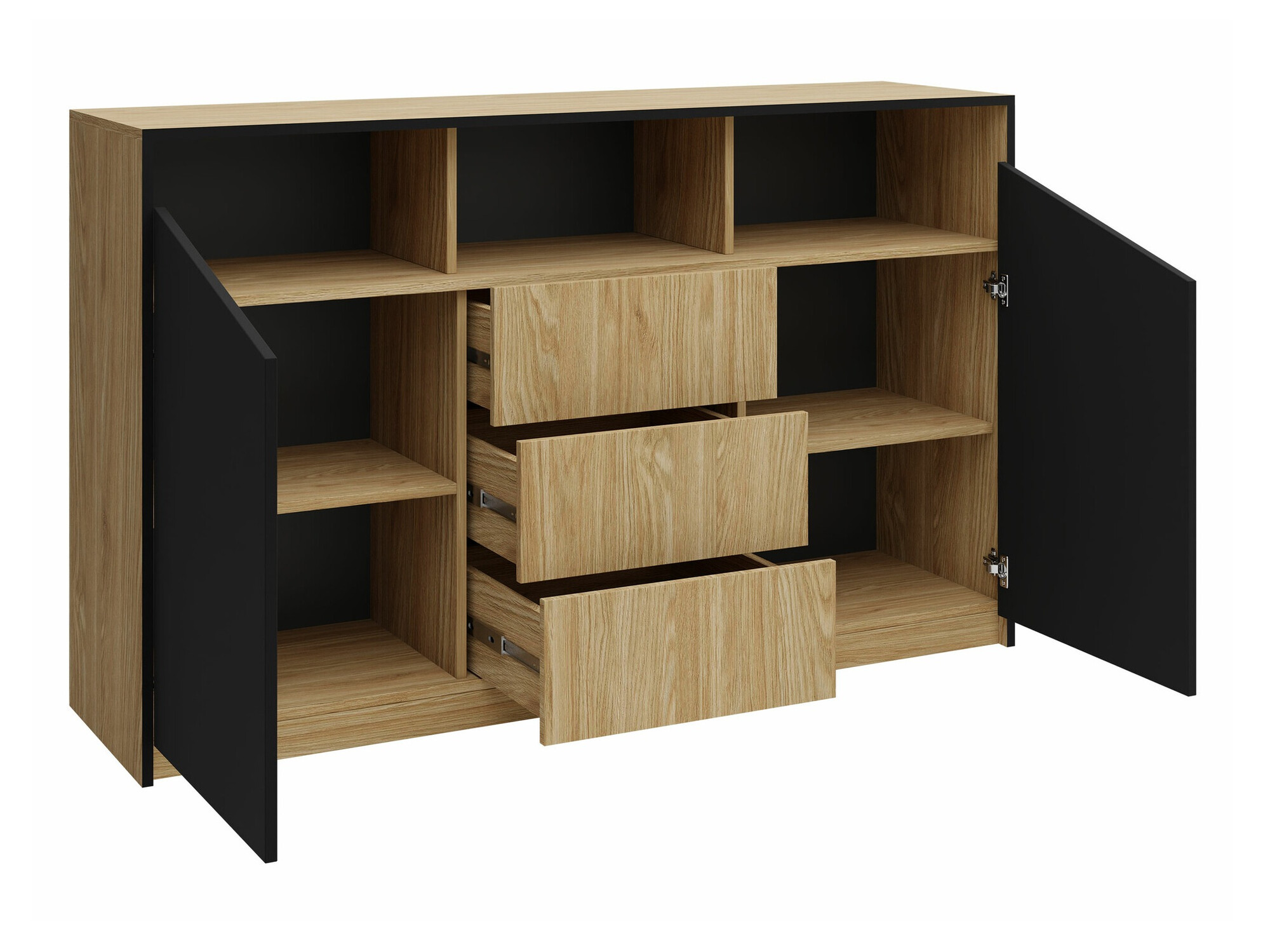 Komoda Tenreme 102 (Hrast + Crna)