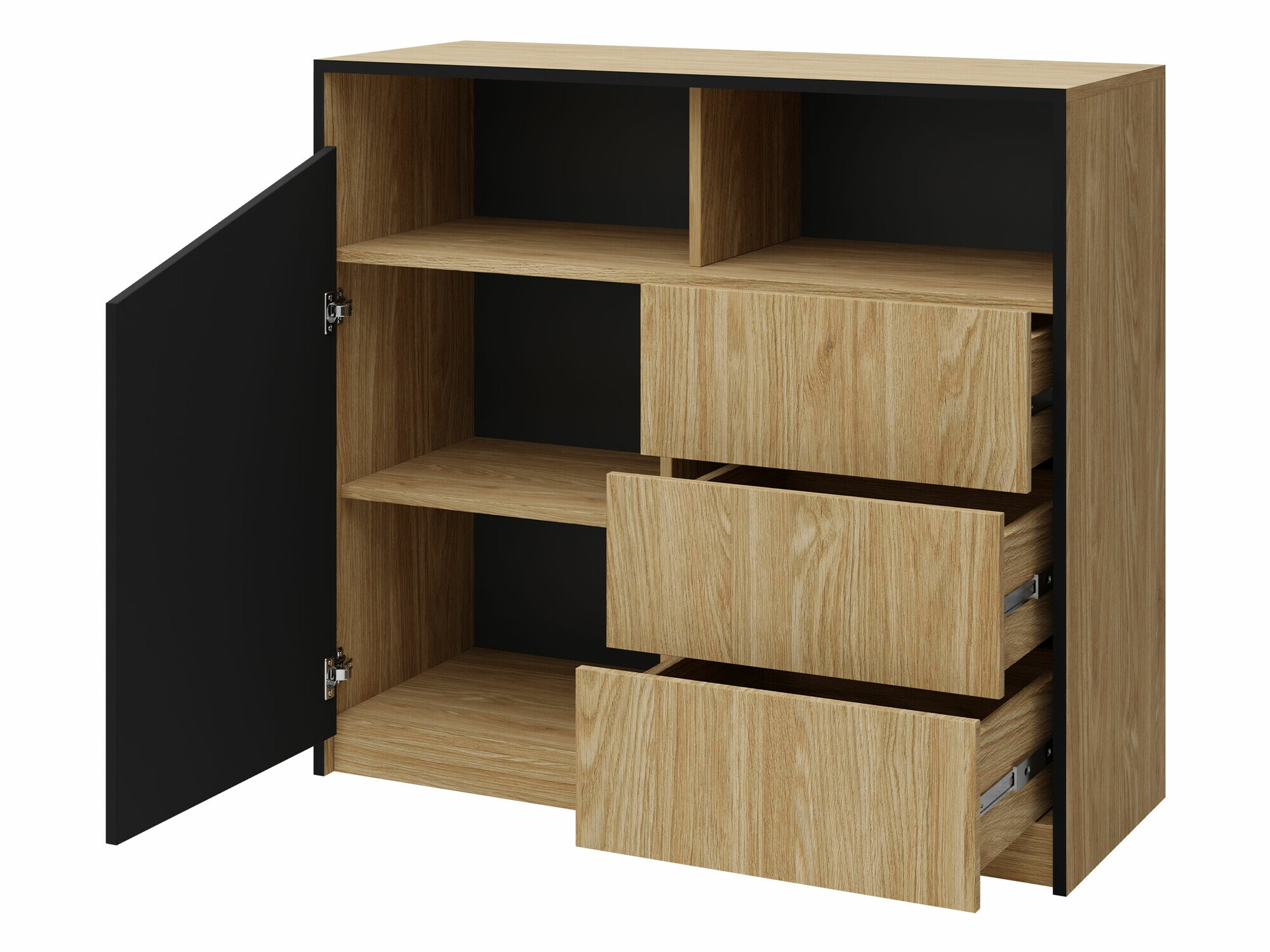 Komoda Tenreme 103 (Hrast + Crna)