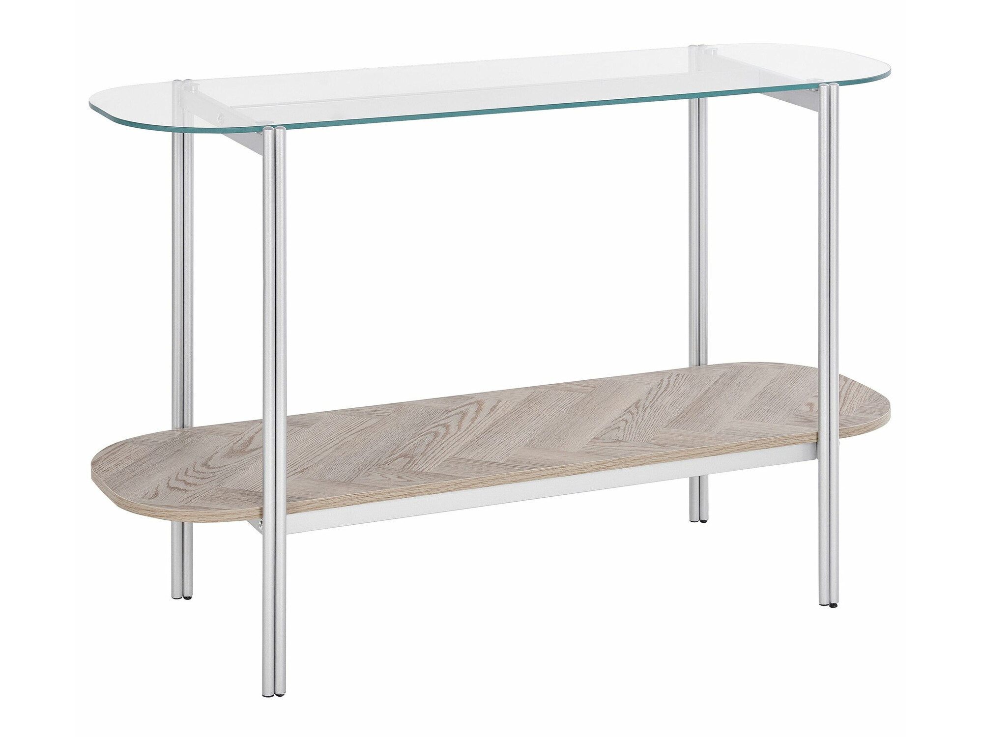 Konzola Berwyn 2278 (Srebro + Svijetlo drvo)