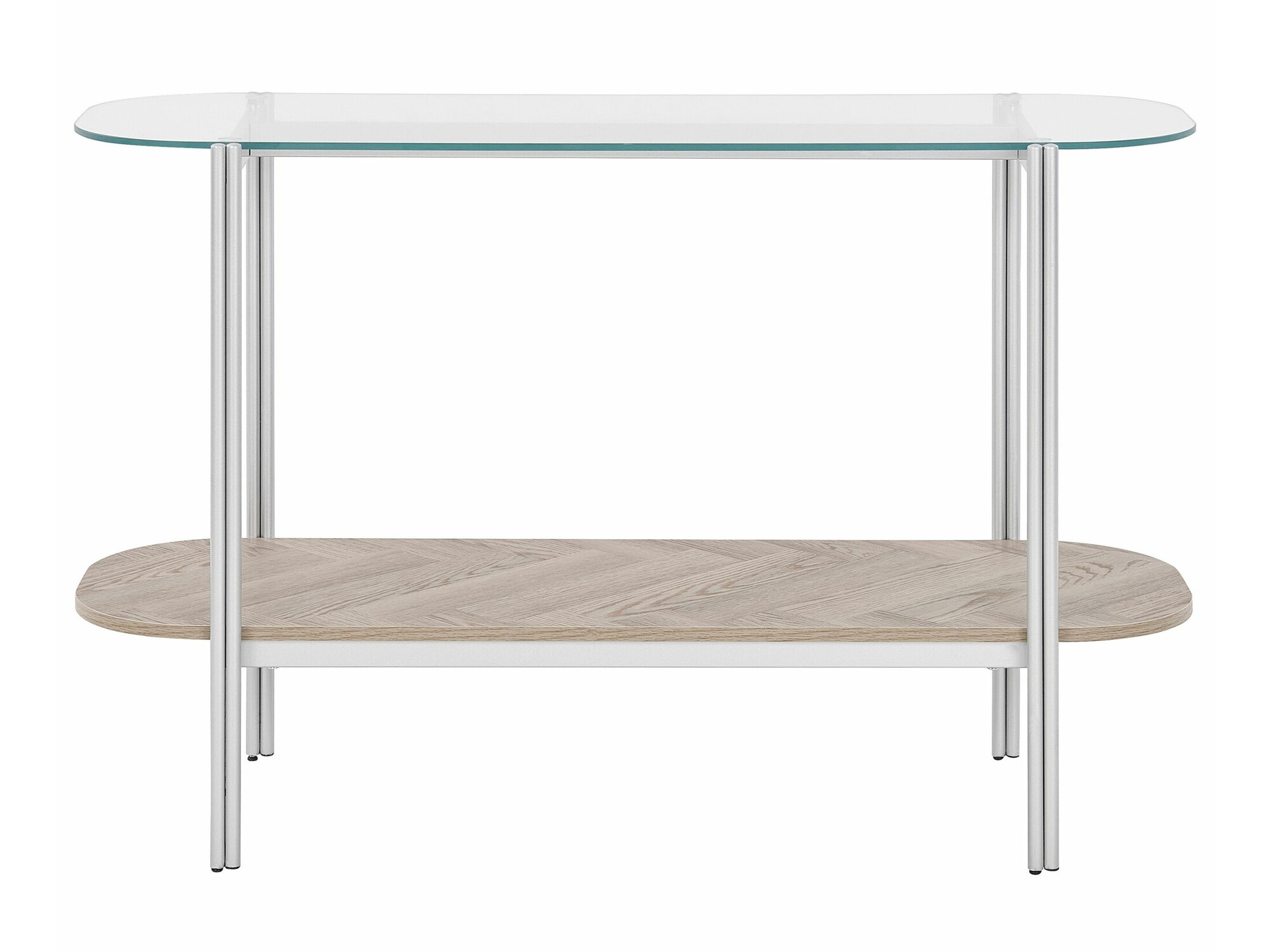 Konzolni stolić Berwyn 2278 (Srebrna + Svijetlo drvo)