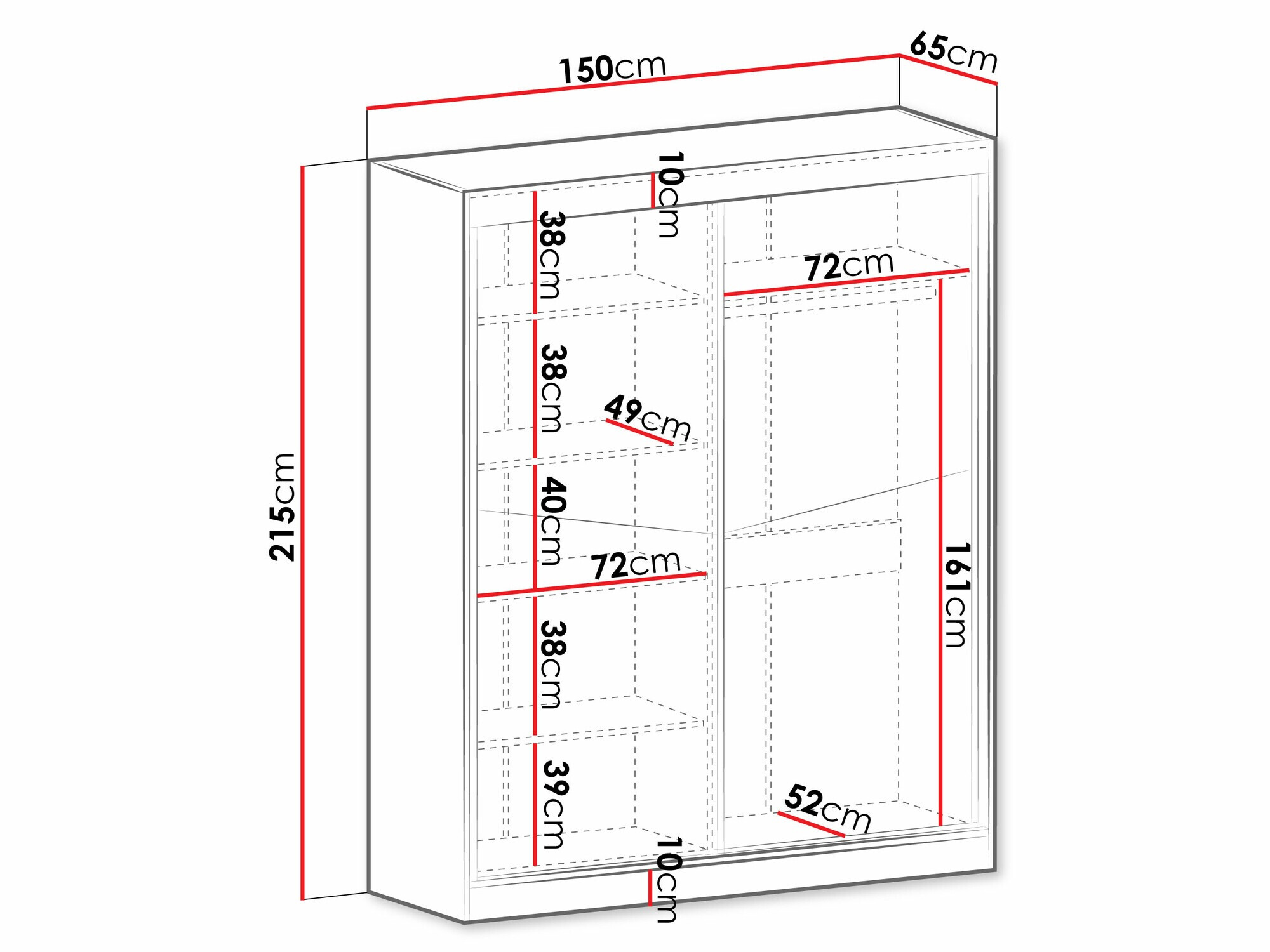 Ormar Tenreme 101 (Hrast + Crna)