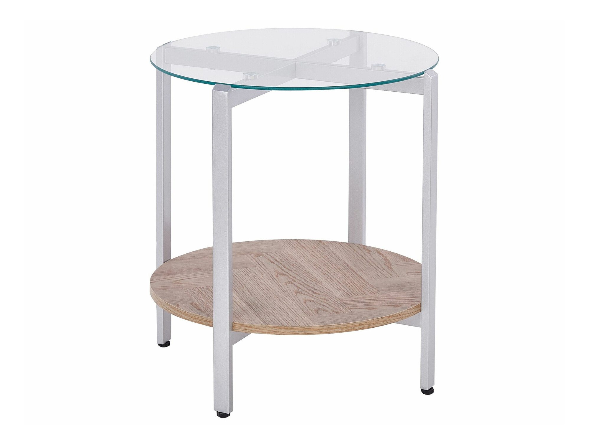Pomoćni stolić Berwyn 2277 (Srebrna + Svijetlo drvo)