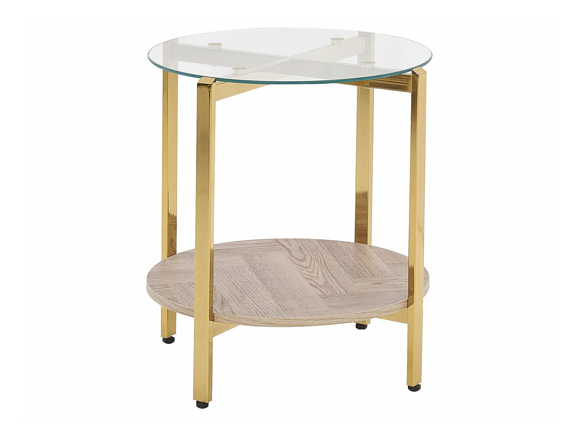 Pomoćni stolić Berwyn 2277 (Zlatna + Svijetlo drvo)