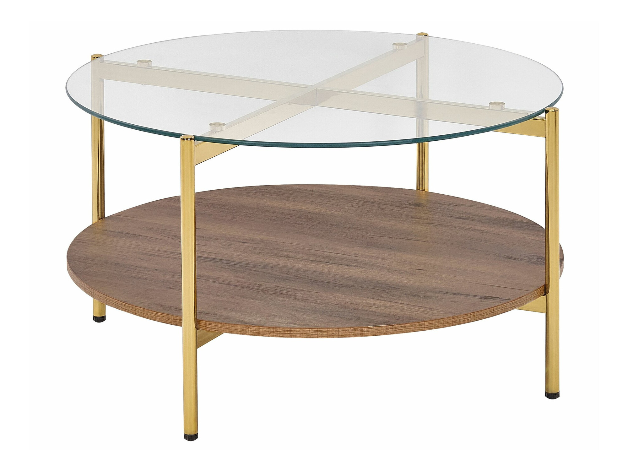 Stolić za kavu Berwyn 2275 (Zlatna + Tamno drvo)