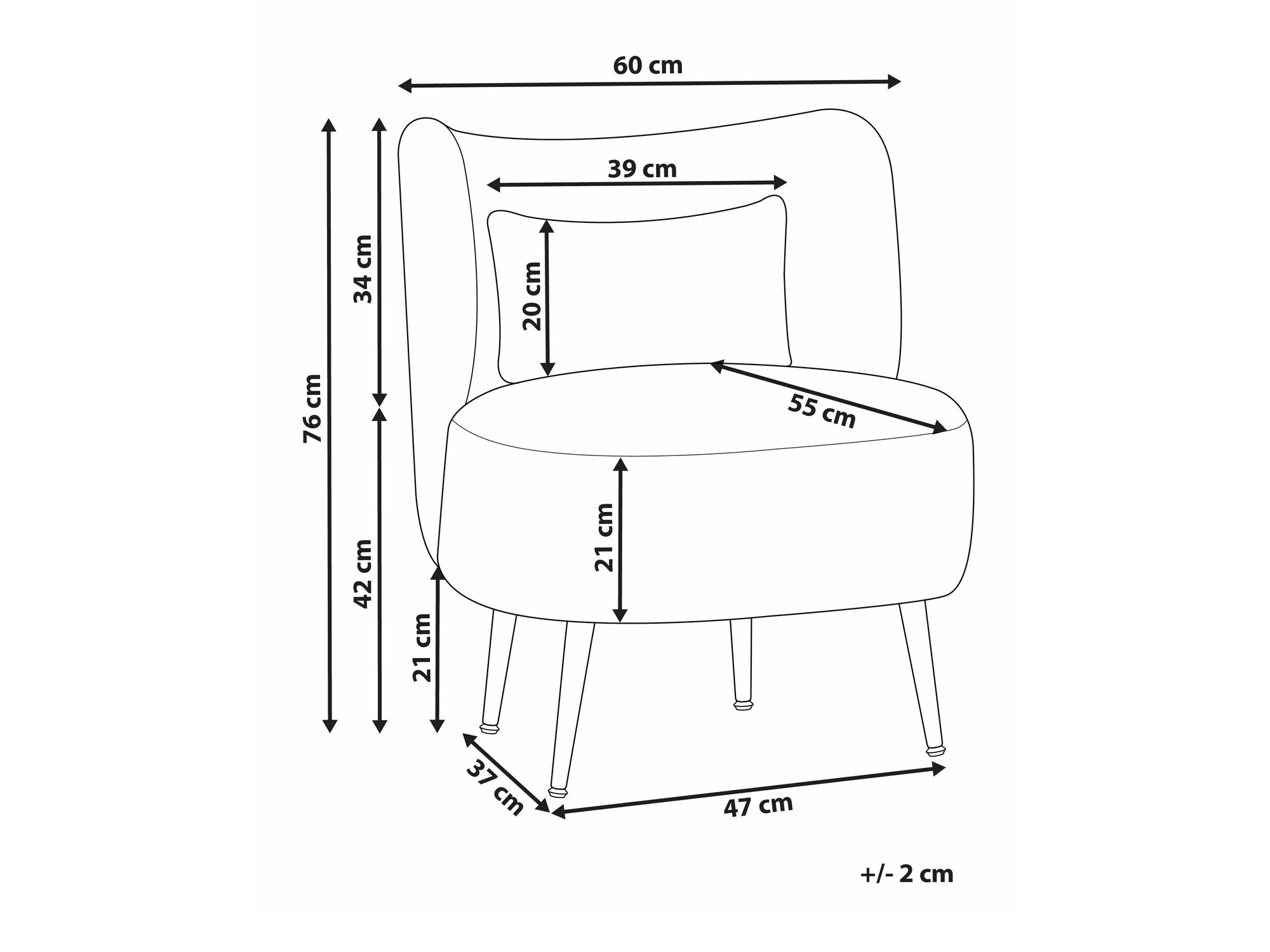 Fotelja Berwyn 570 (Zelena + Svijetlo drvo)