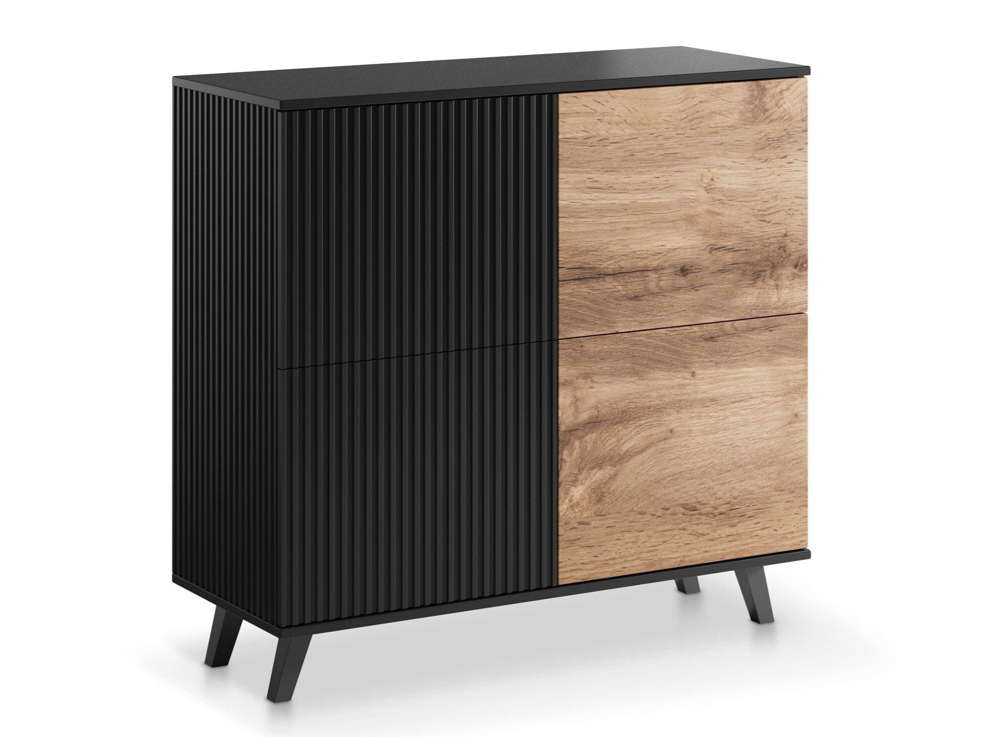 Ormarić Luelia 119 (Crna + Hrast Wotan)