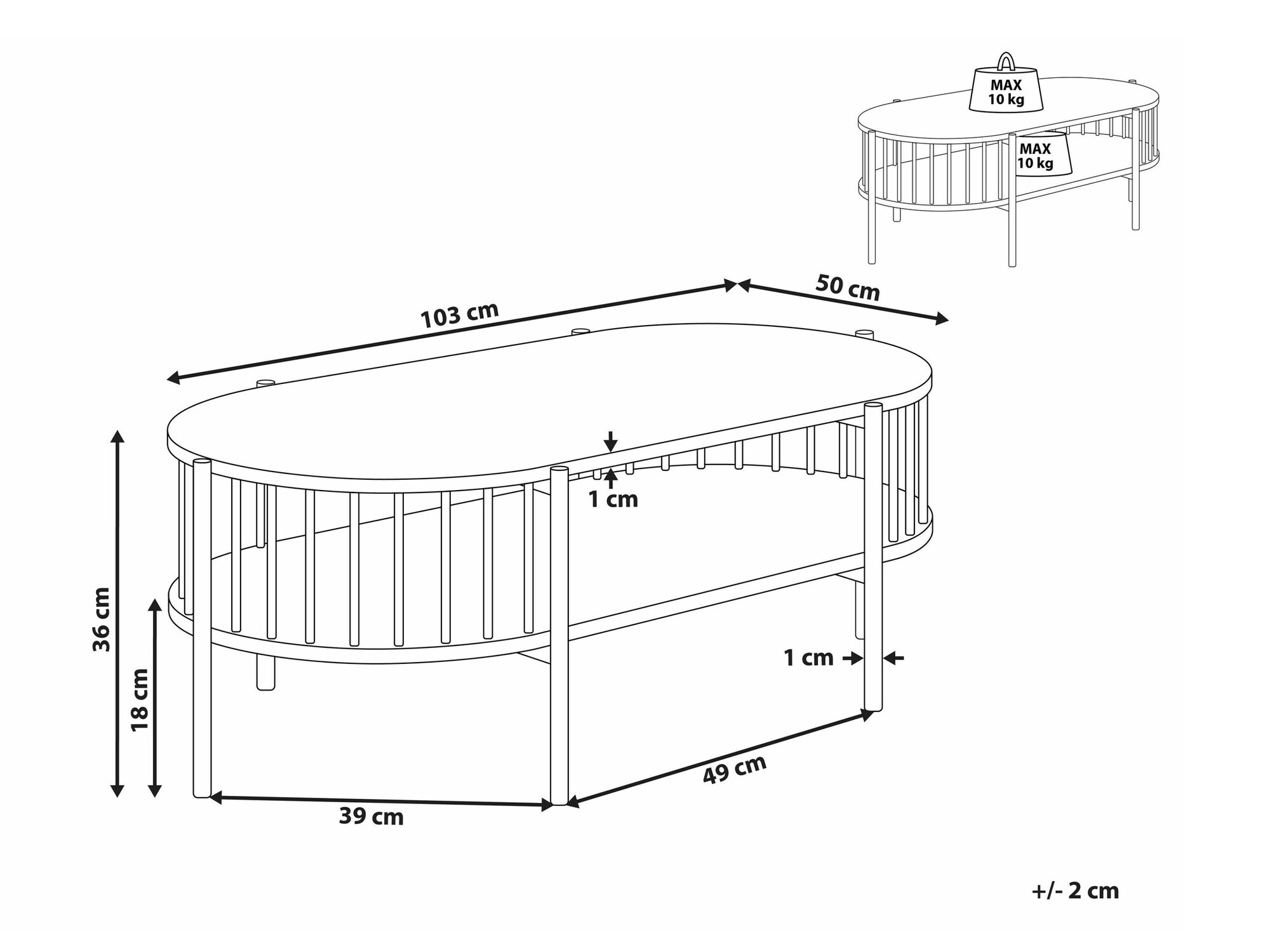 Stolić za kavu Berwyn 2282