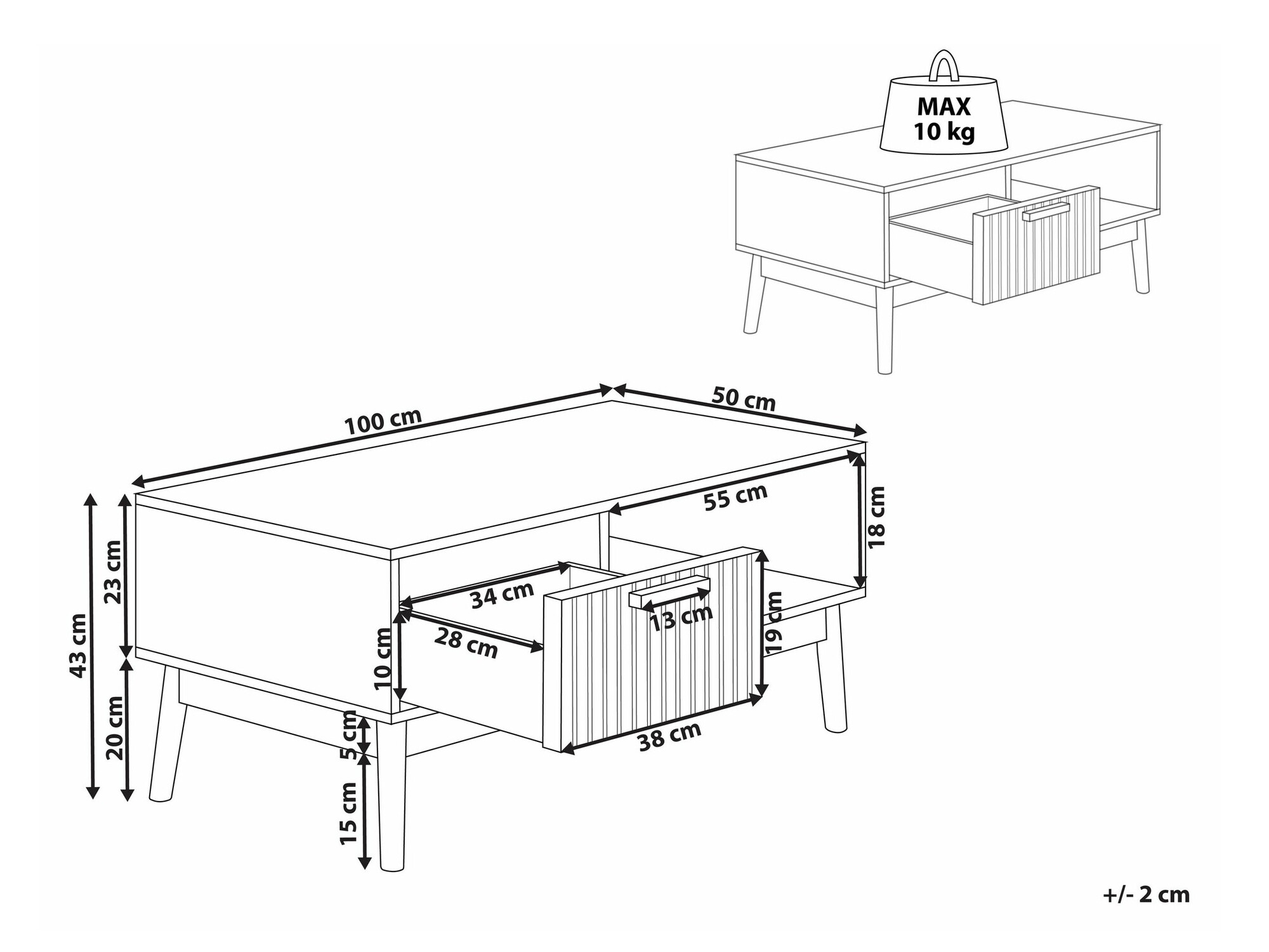 Stolić za kavu Mirmori 100