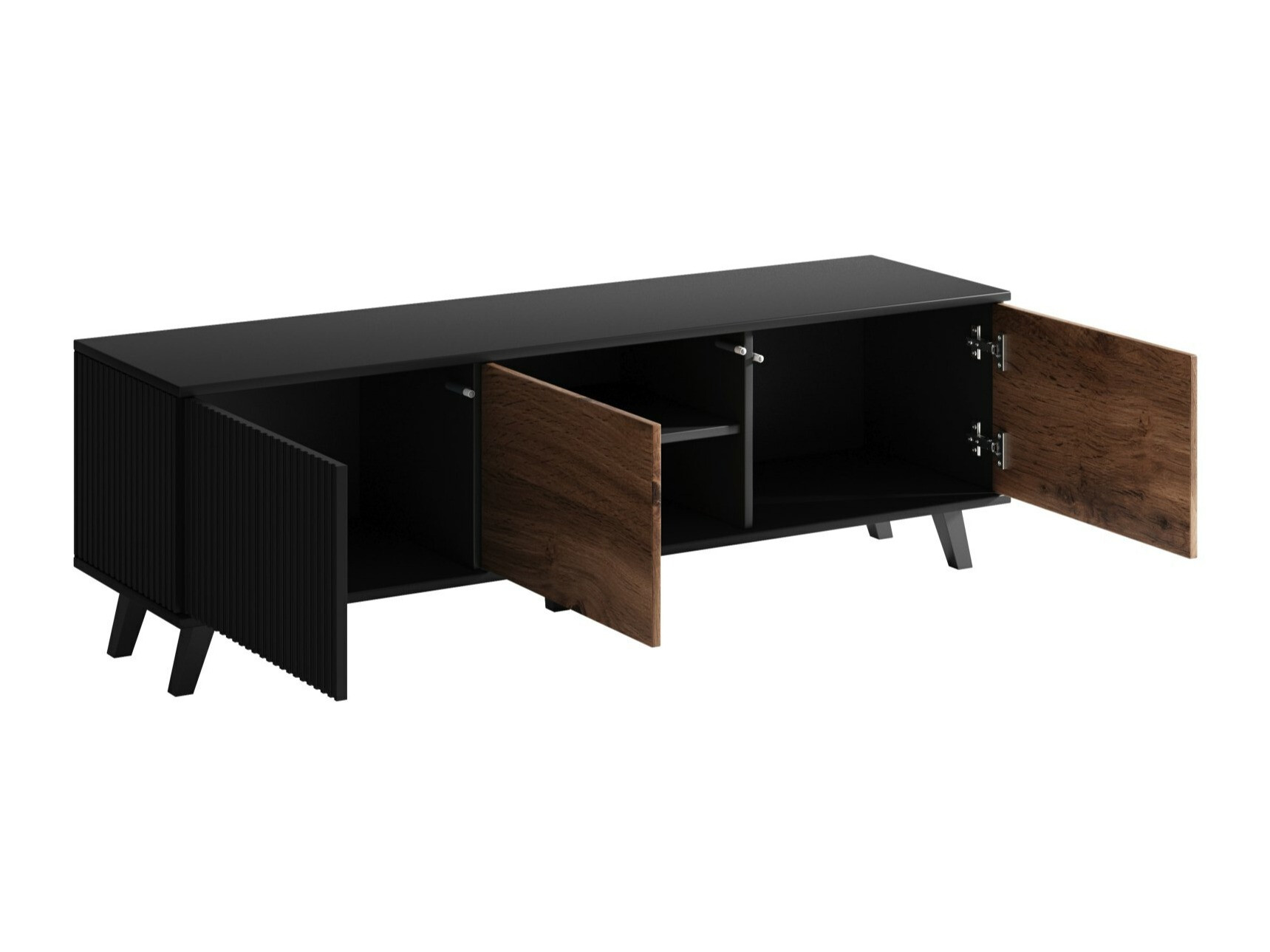 TV stol Luelia 116 (Crna + Wotan hrast)