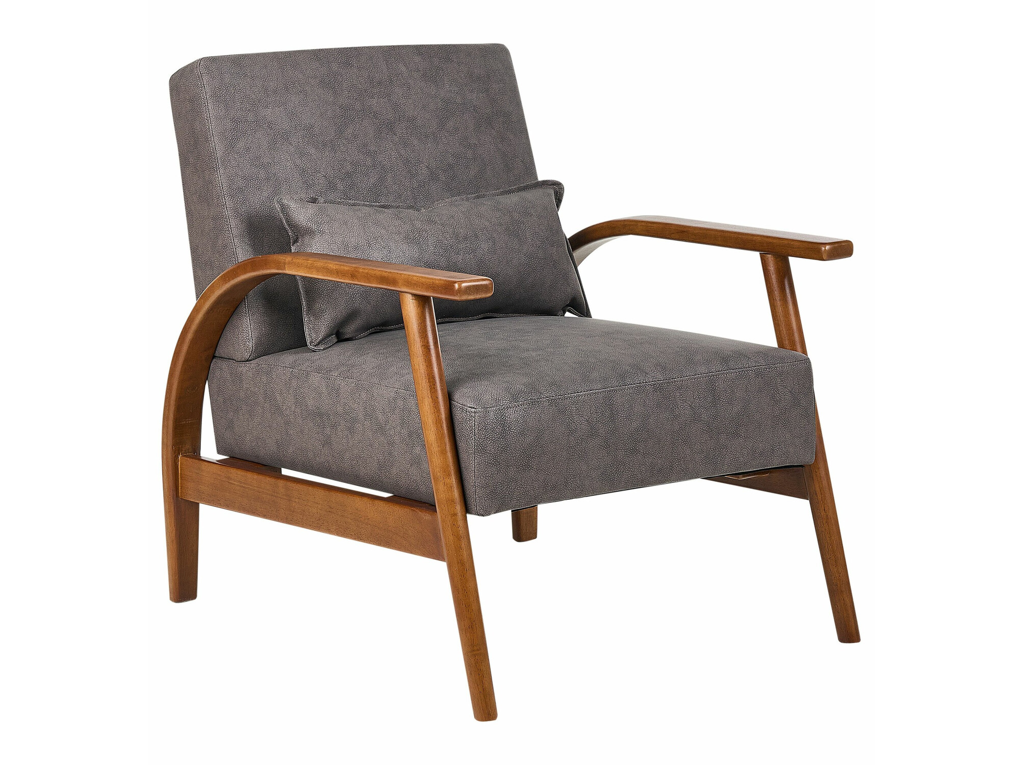 Fotelja Berwyn 2296 (Tamno smeđa + Tamno drvo)