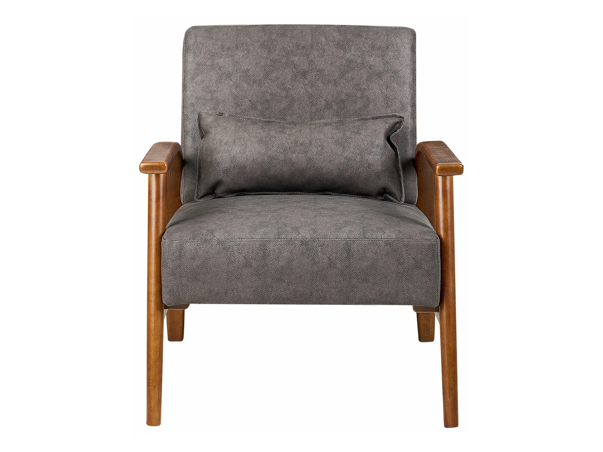 Fotelja Berwyn 2296 (Tamno smeđa + Tamno drvo)