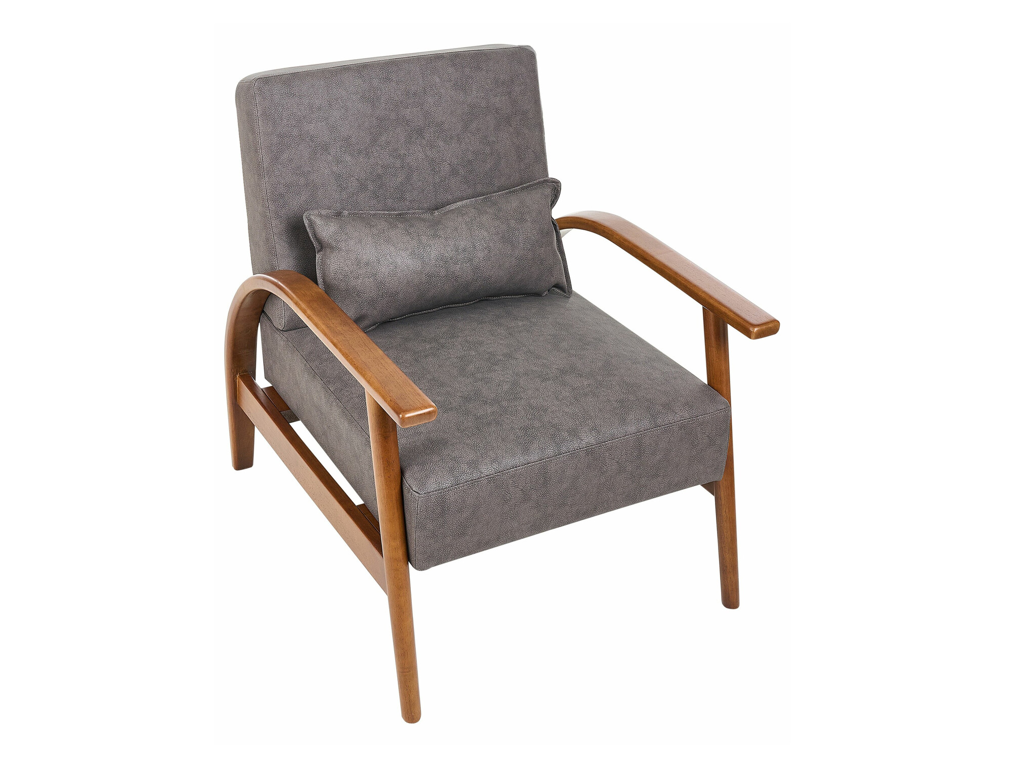 Fotelja Berwyn 2296 (Tamno smeđa + Tamno drvo)