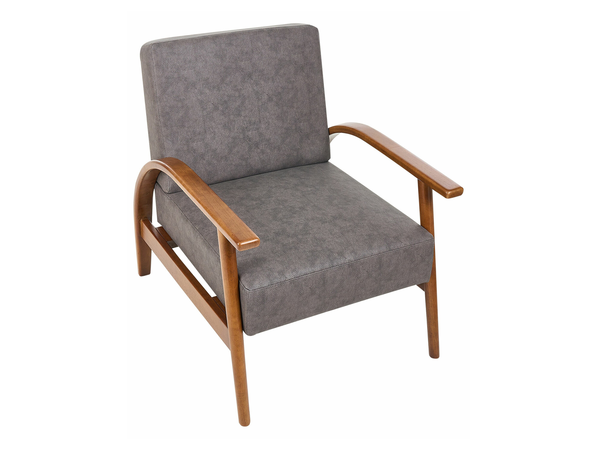 Fotelja Berwyn 2296 (Tamno smeđa + Tamno drvo)