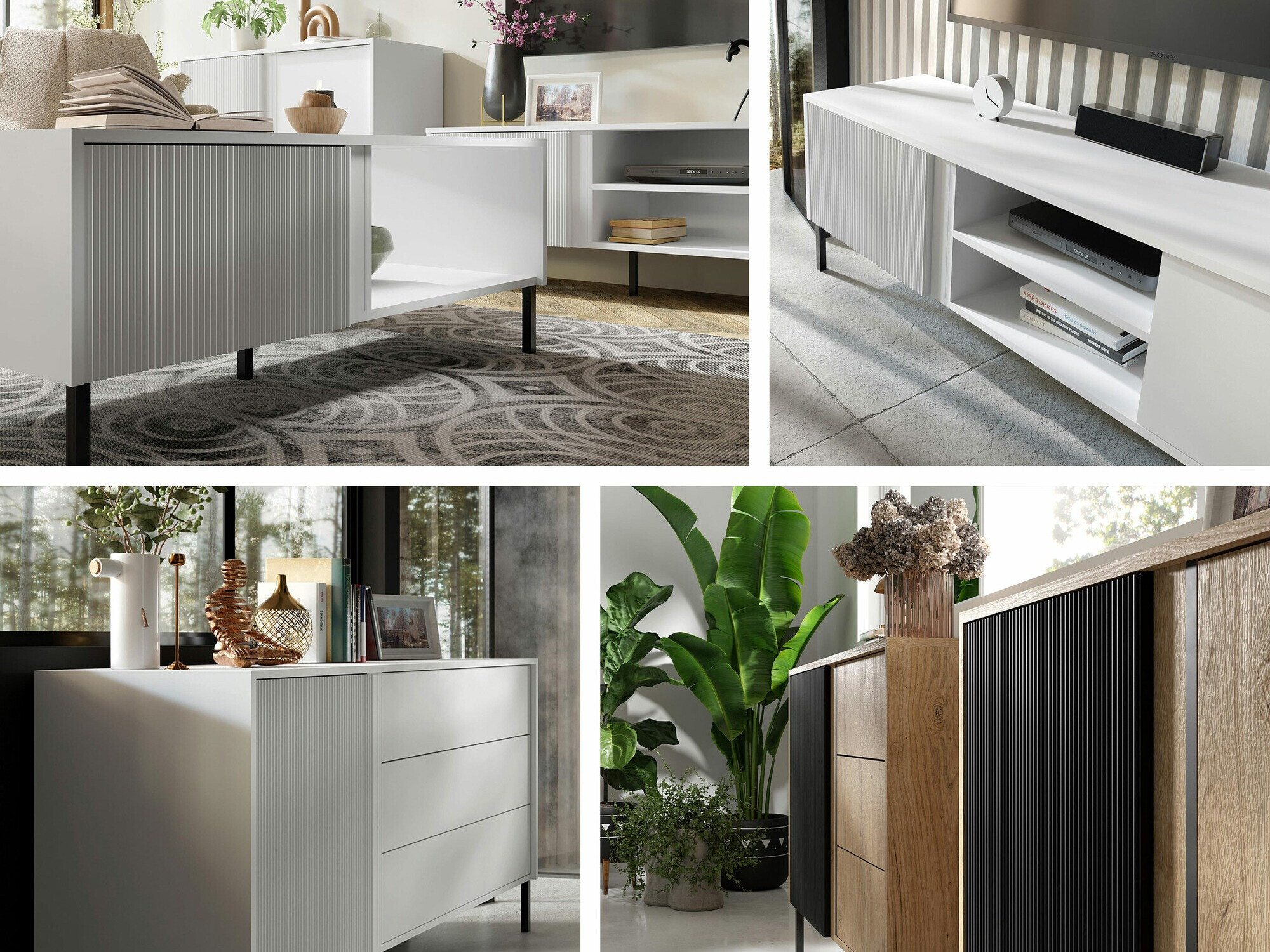 Komoda Lumiri 100 (Hrast + Crna)